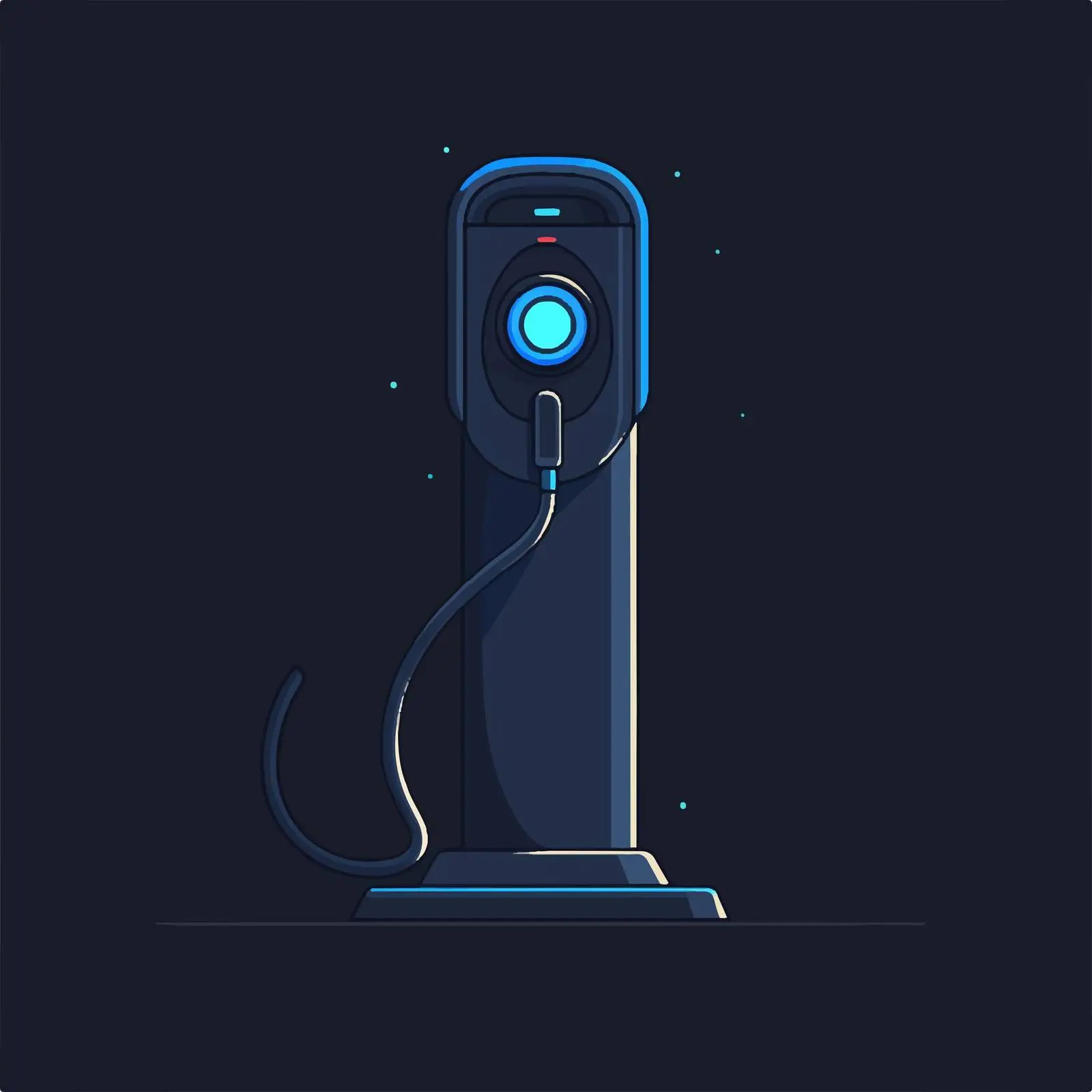 Electric Car Charging Station Vector Illustration – free transportation system image from Dotvec