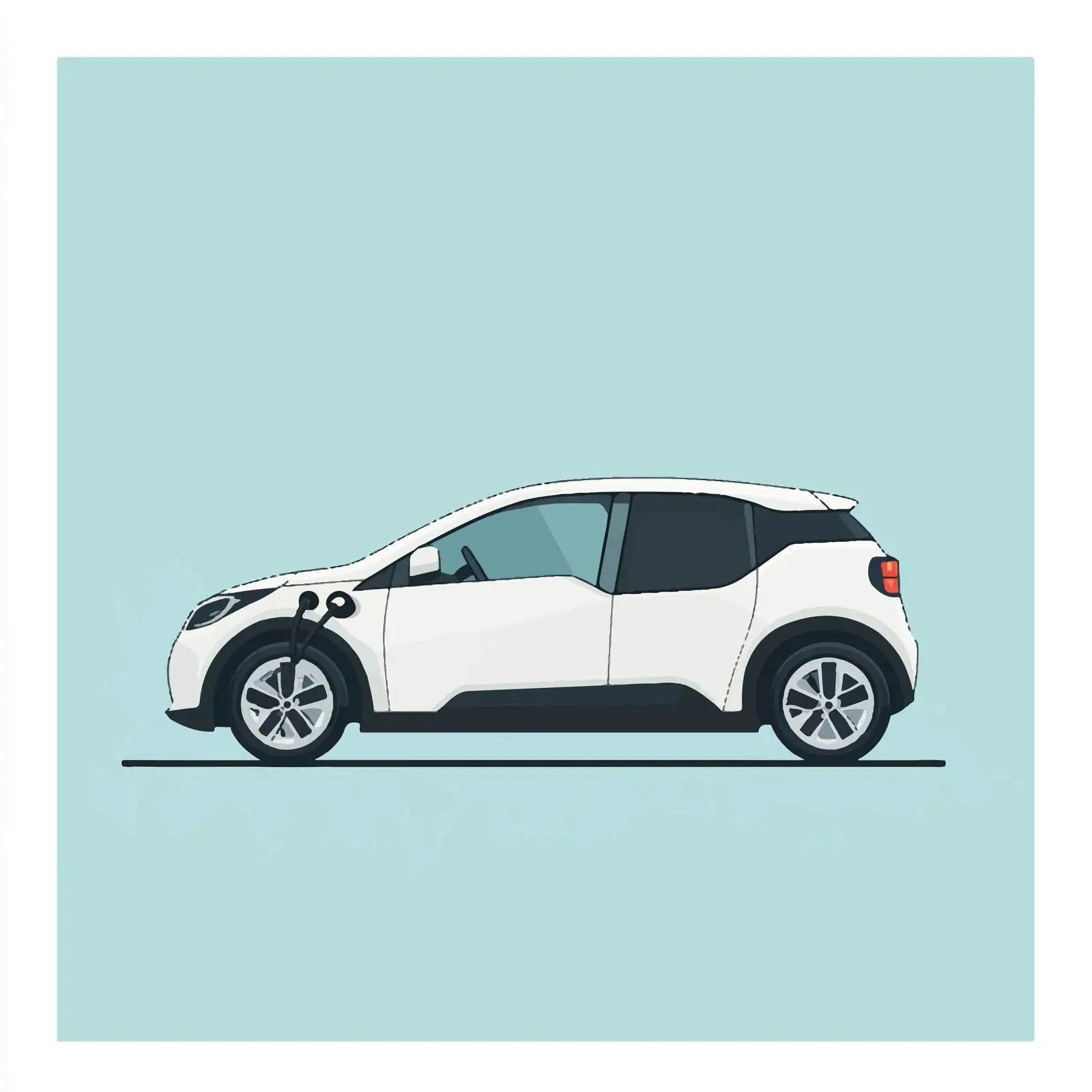 Flat Vector Illustration of Electric Car — free download from Dotvec