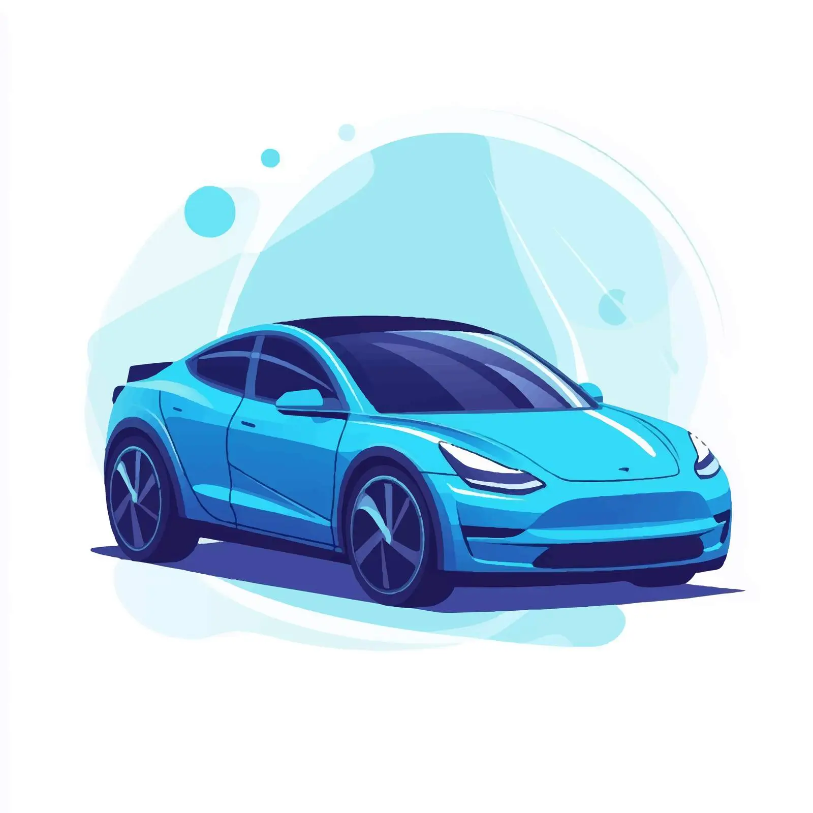 Flat Vector Electric Car Illustration — free download from Dotvec
