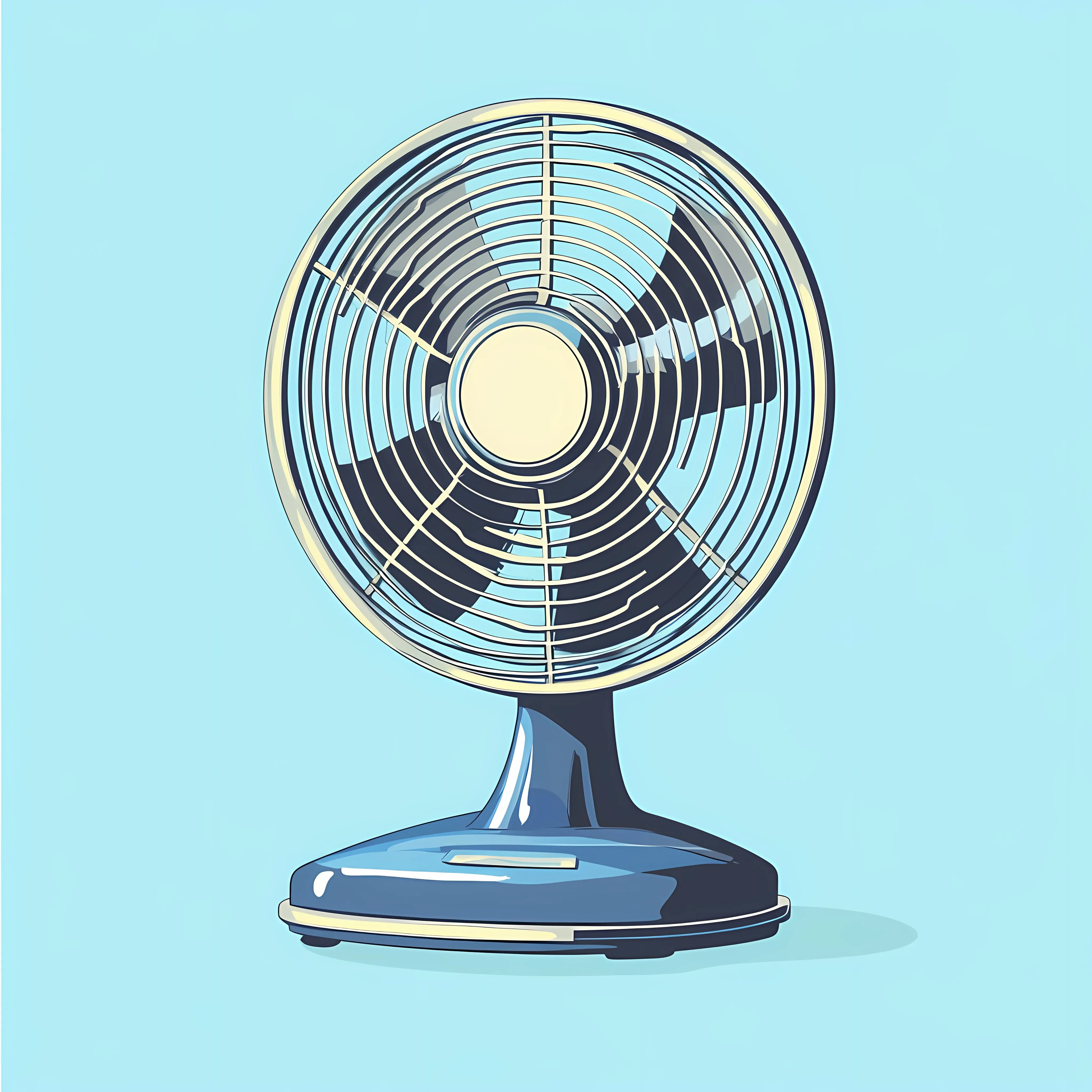 Flat Vector Illustration of Electric Fan — free download from Dotvec