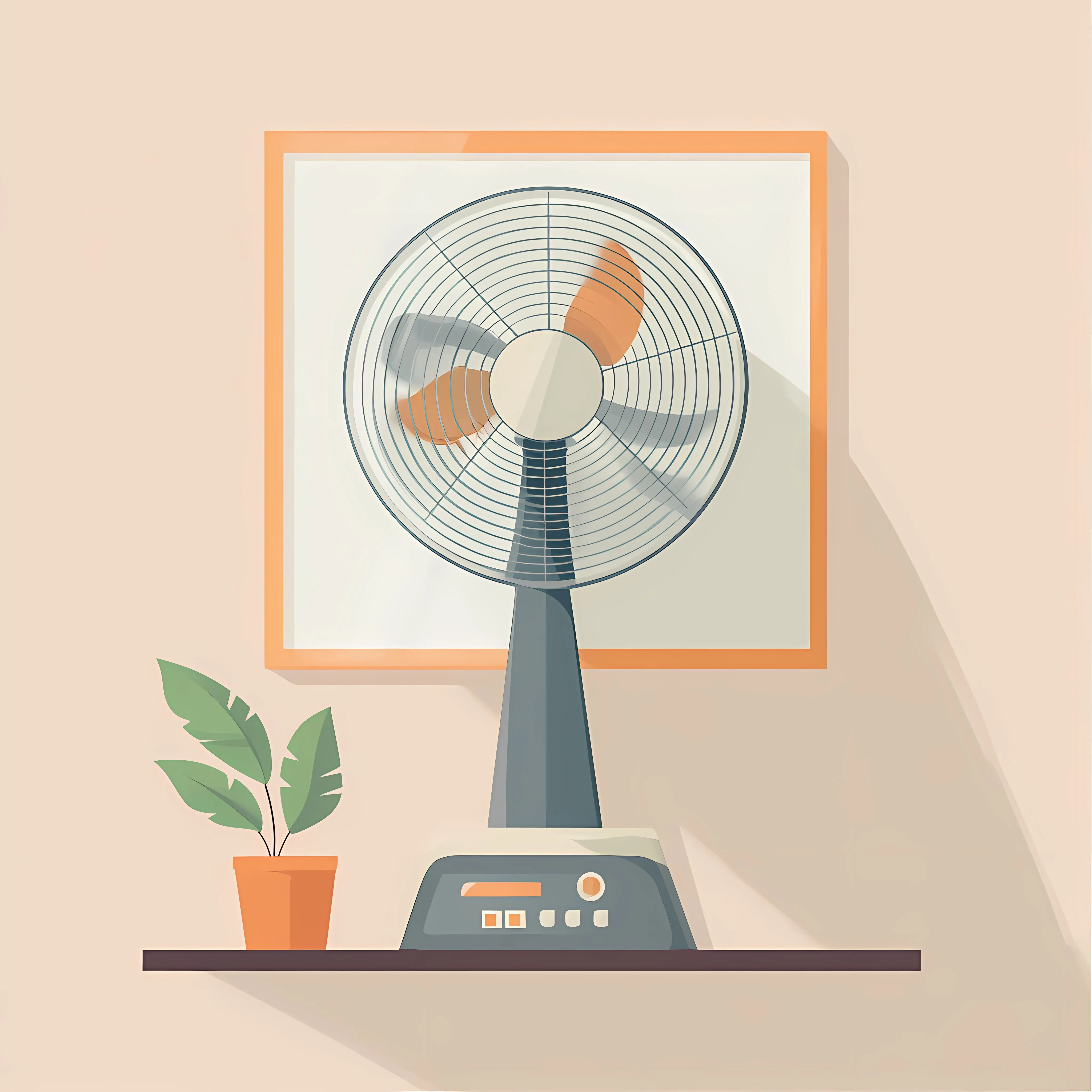 Flat Vector Illustration of Electric Fan — free download from Dotvec
