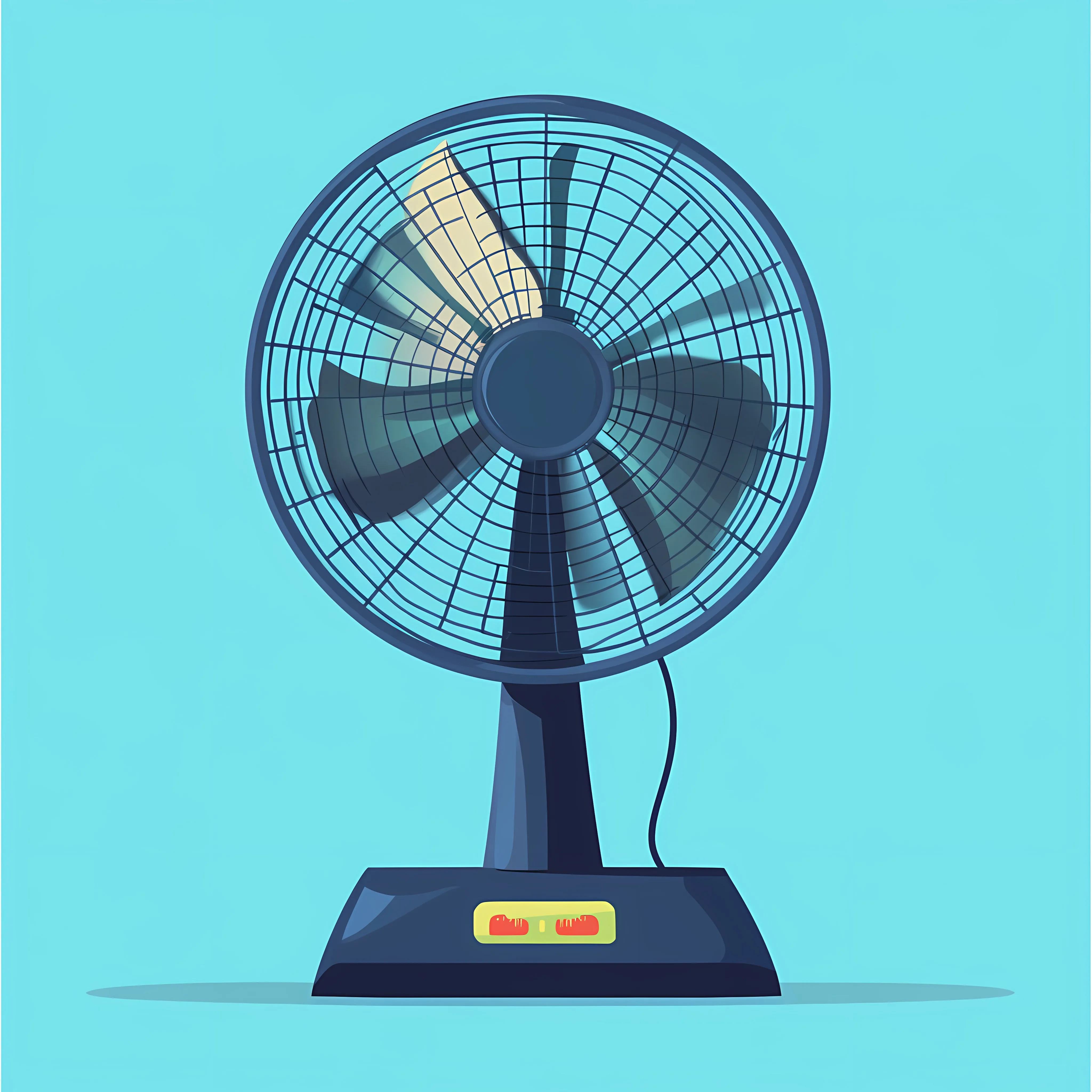 Flat Vector Illustration of Electric Fan Appliance — free download from Dotvec