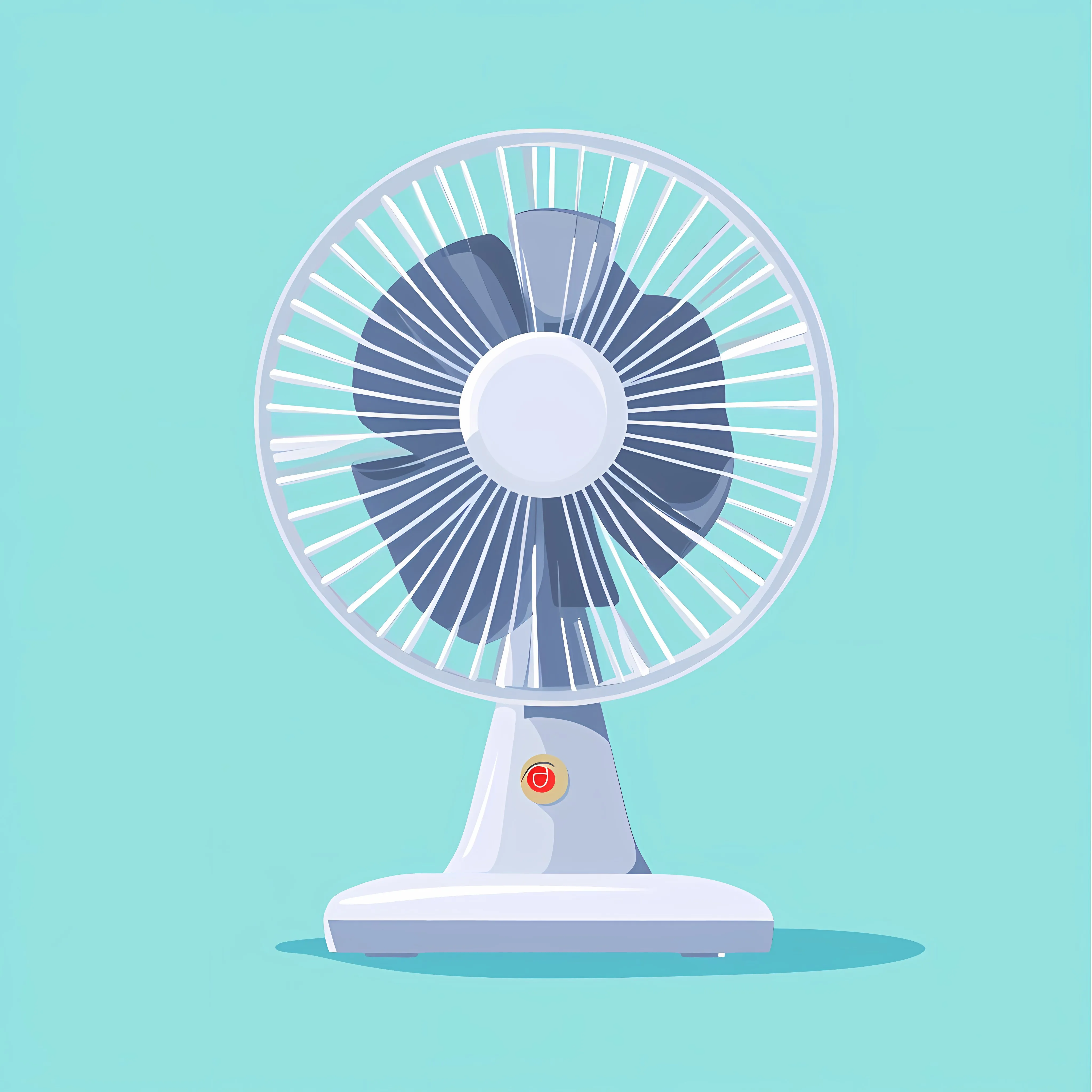 Flat Vector Illustration of an Electric Fan — free download from Dotvec