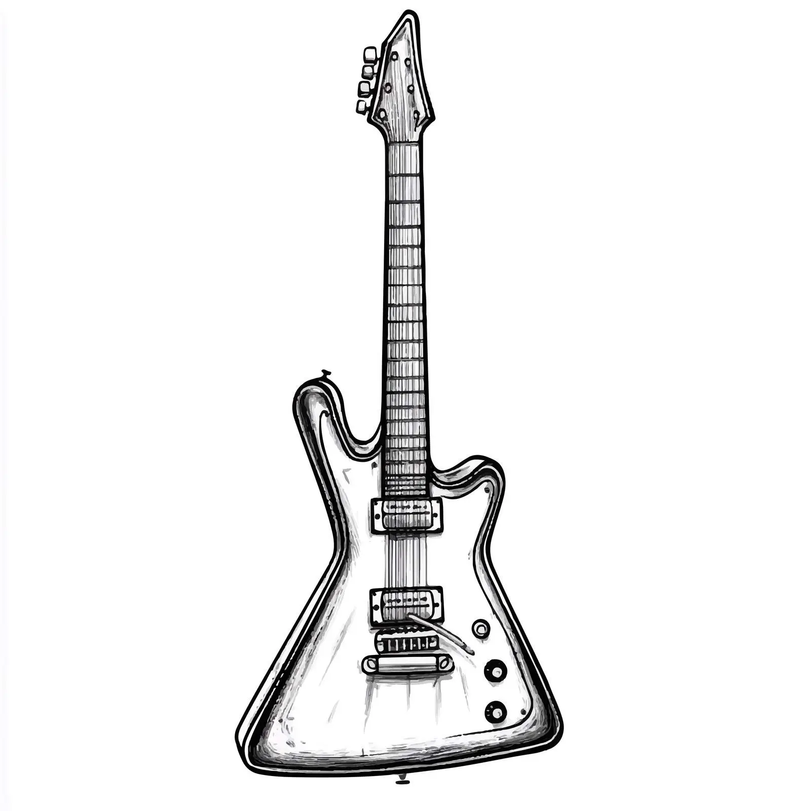 Cartoon Electric Guitar Vector Illustration — free download from Dotvec