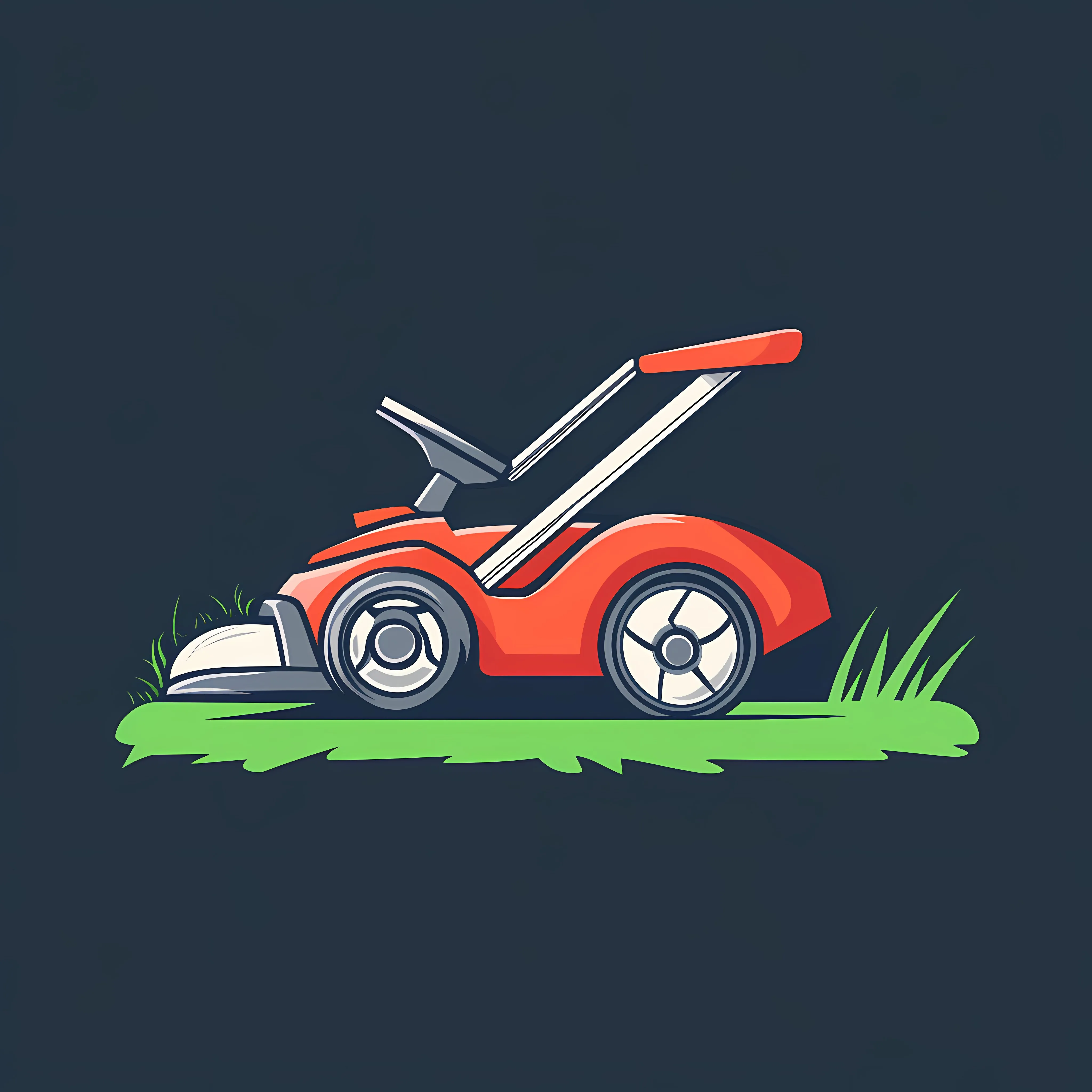 Electric Lawn Mower Vector Logo Icon — free download from Dotvec
