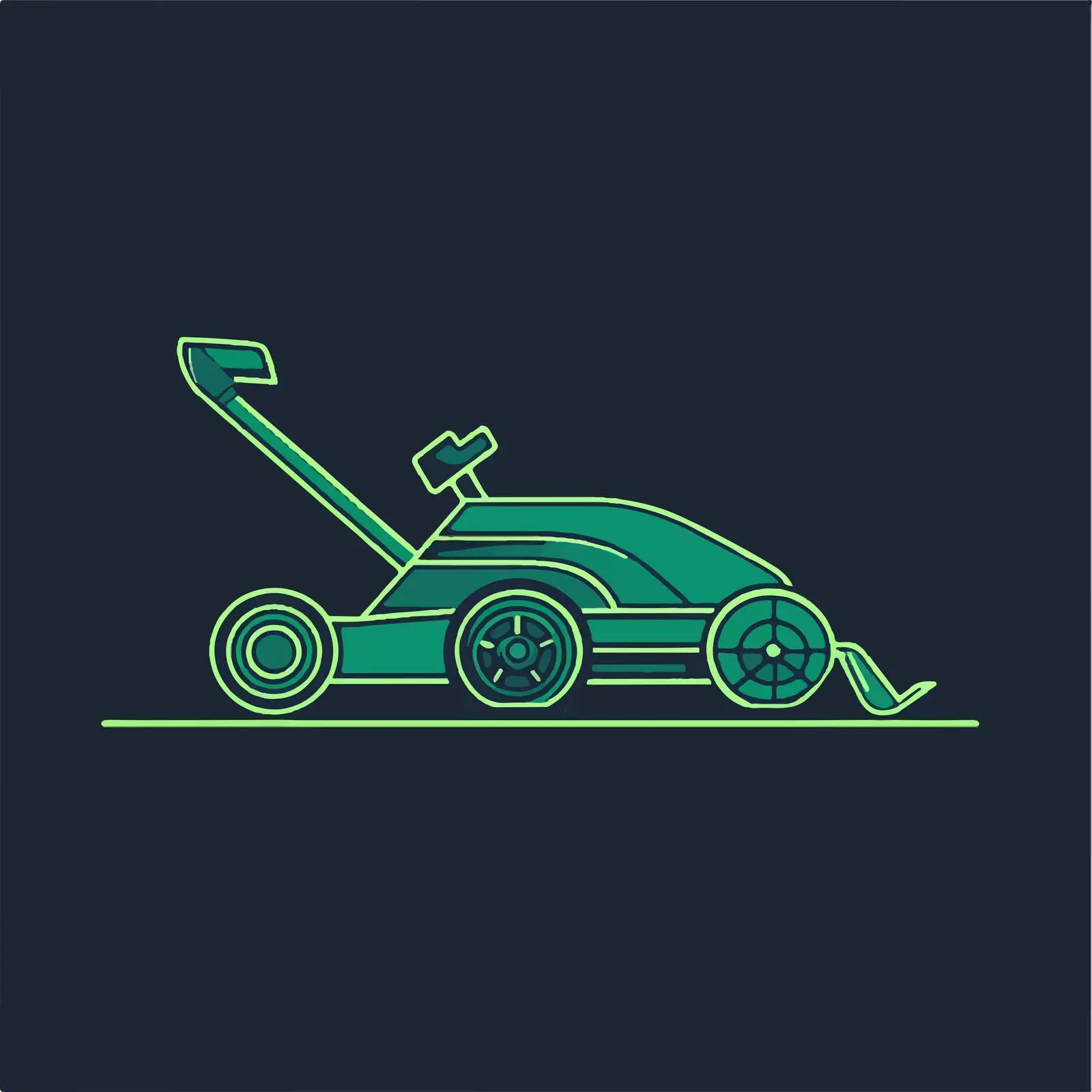 Electric Lawn Mower Icon Flat Vector Illustration — free download from Dotvec