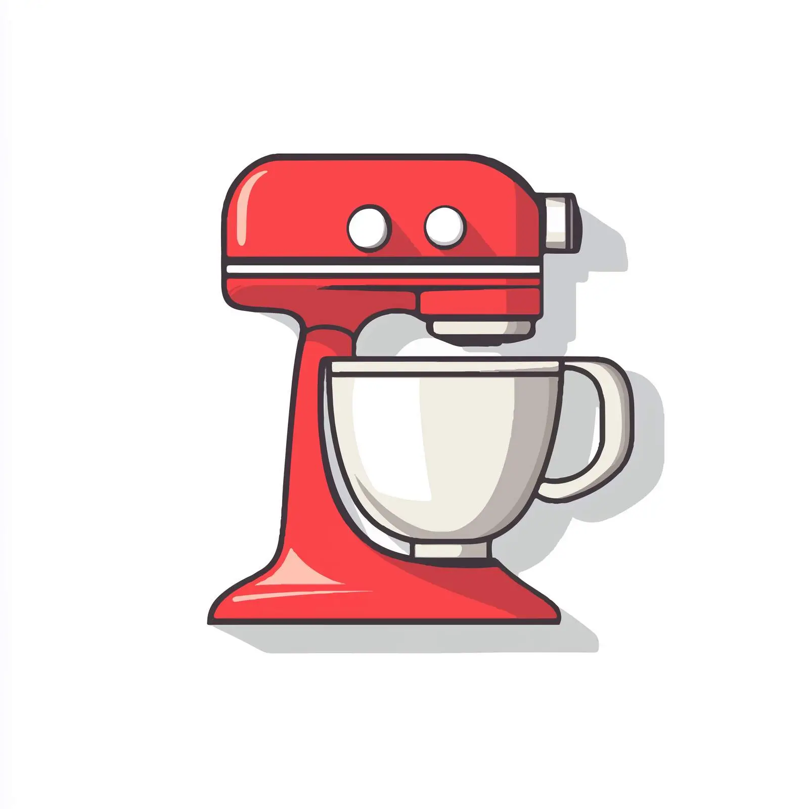 Flat Vector Electric Mixer Kitchen Icon — free download from Dotvec