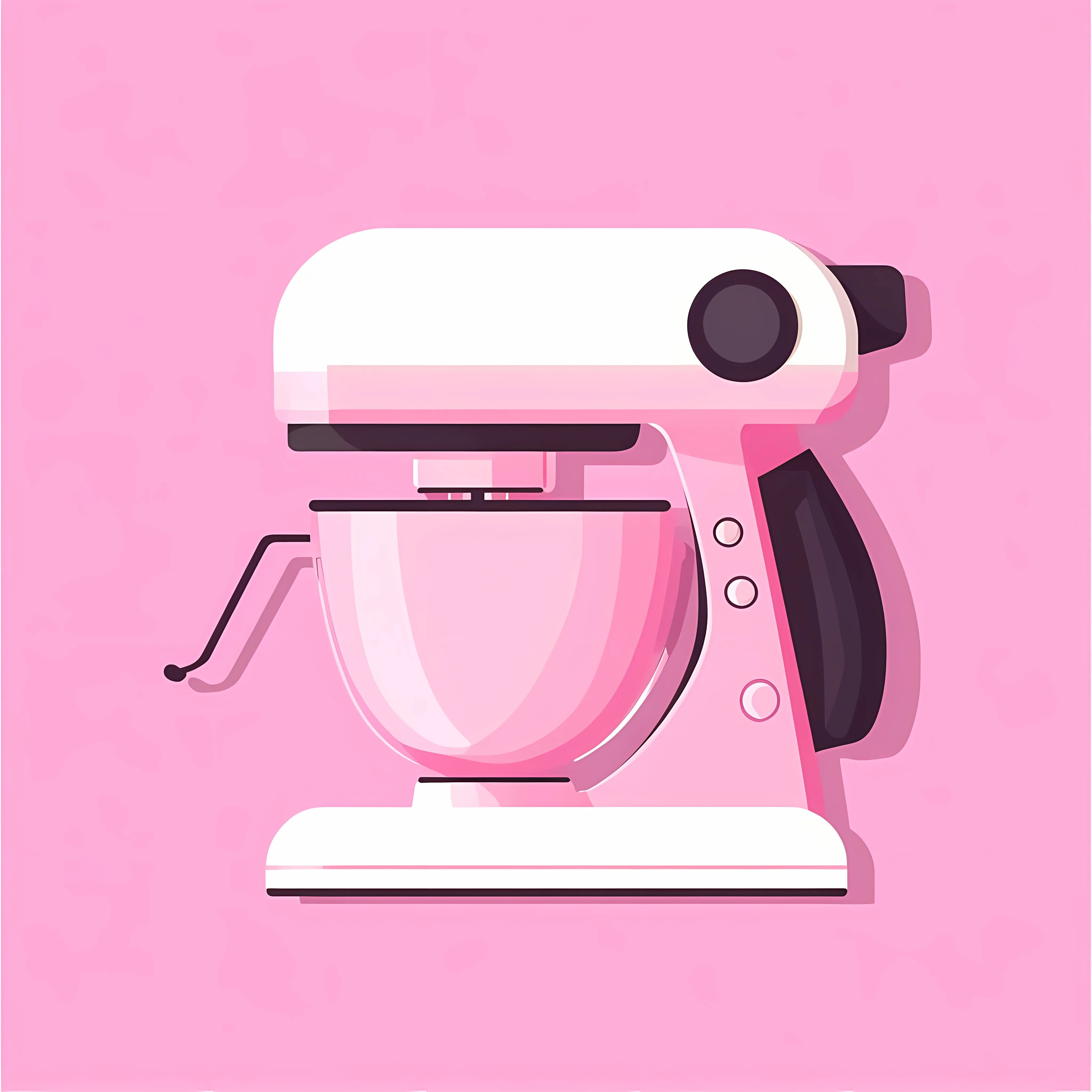 Electric Mixer Icon on Pink and White Background — free download from Dotvec