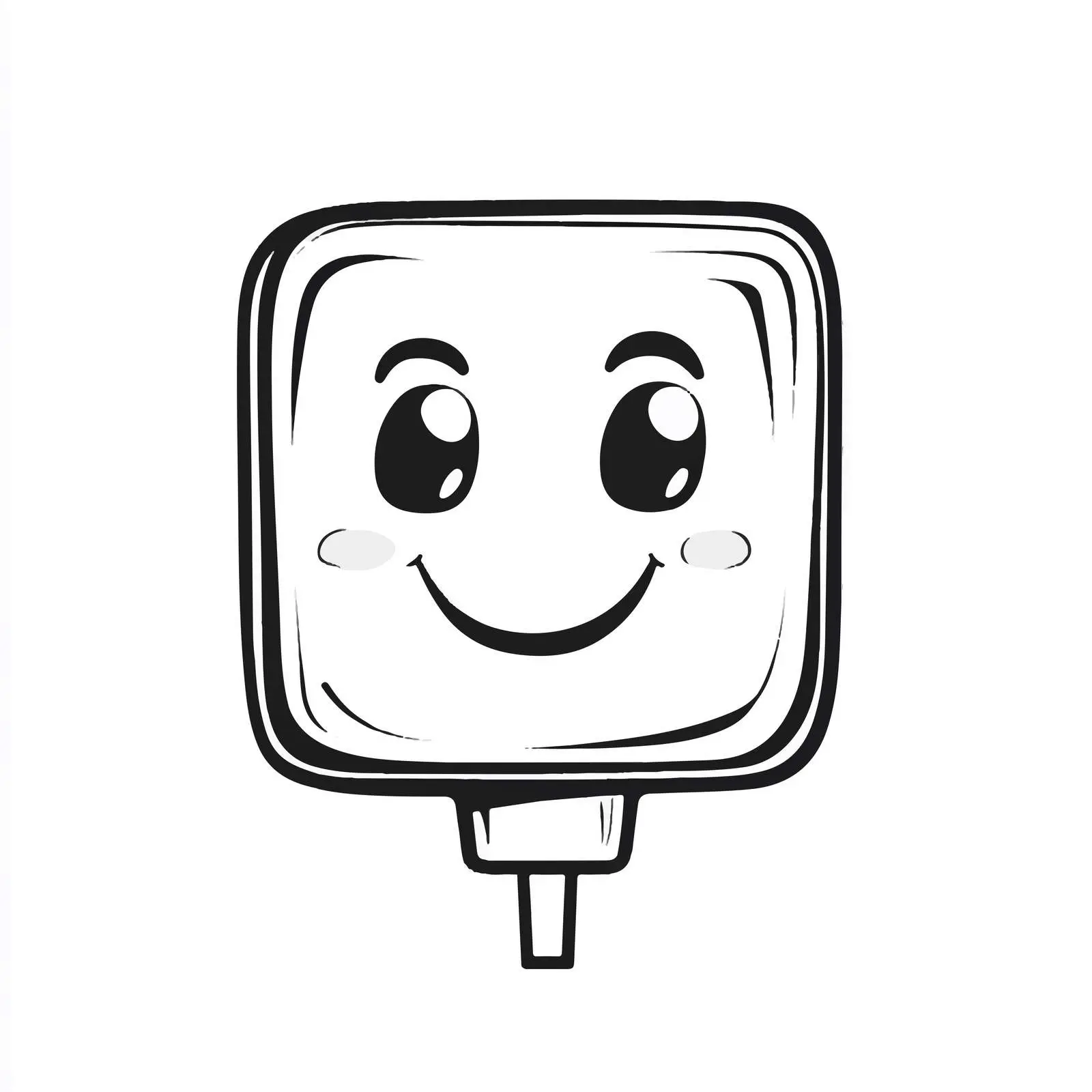 Black and White Cartoon Electric Plug Vector — free download from Dotvec