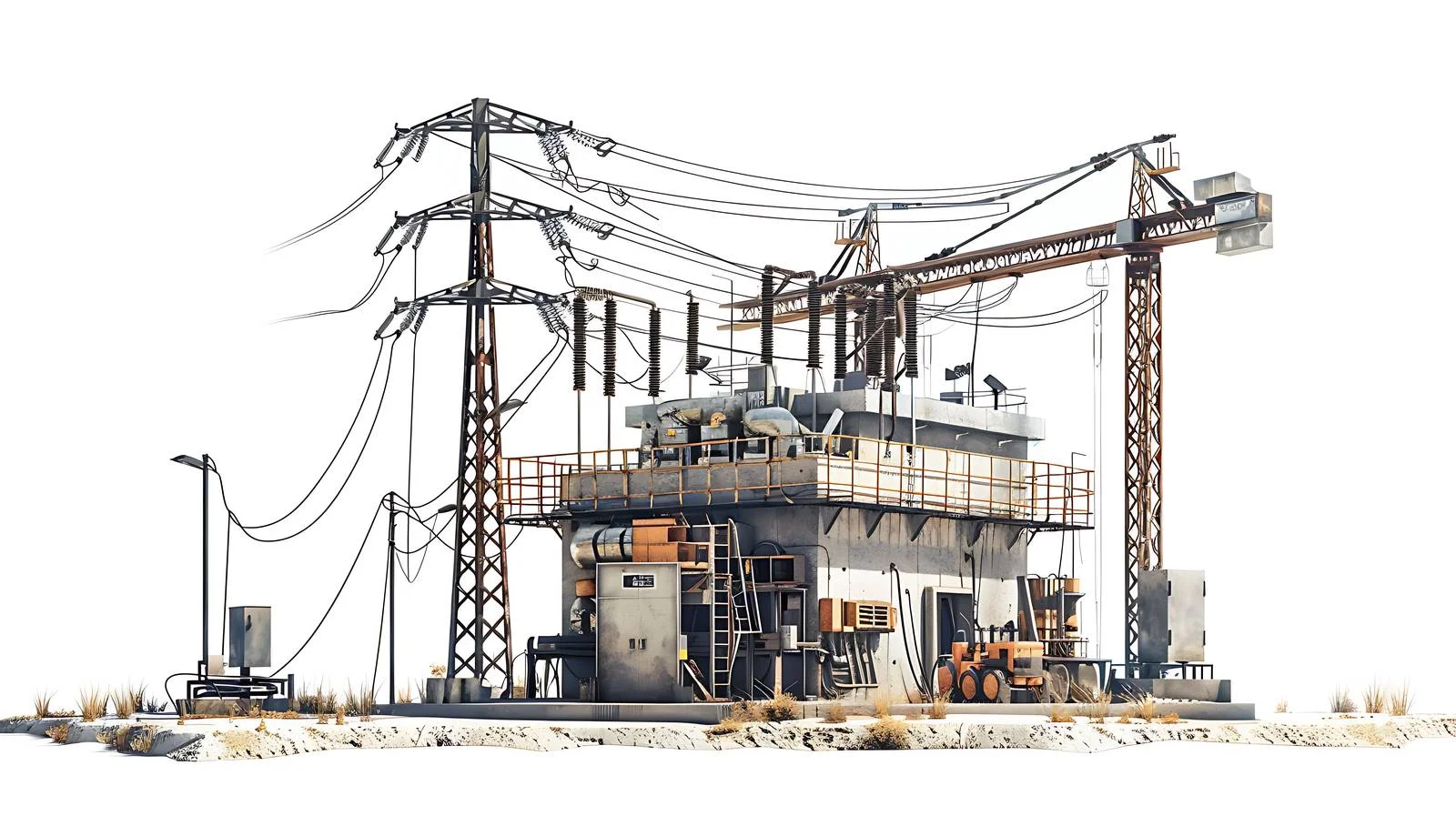 Electric Power Construction Site — free download from Dotvec