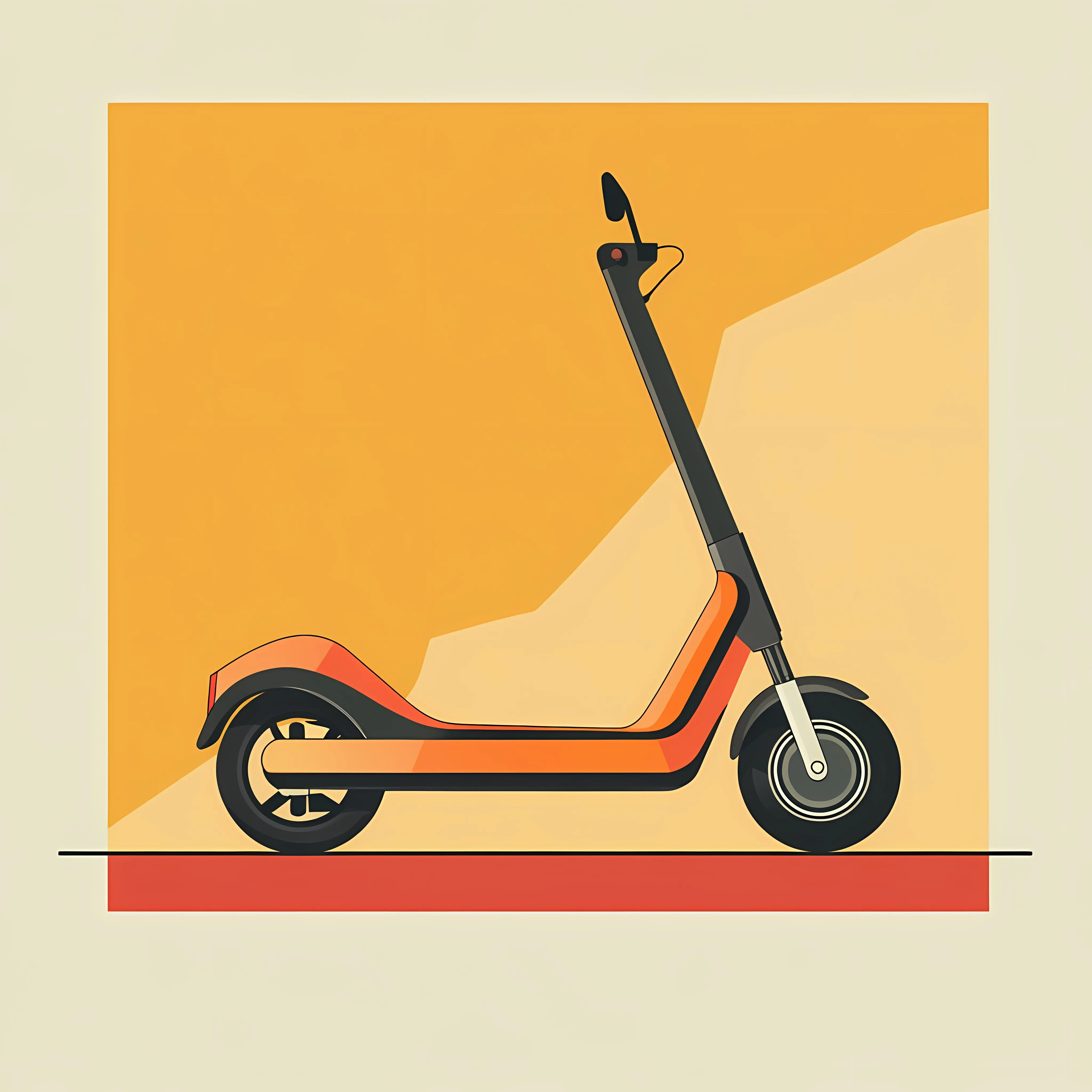 Electric Scooter Vector Illustration — free download from Dotvec
