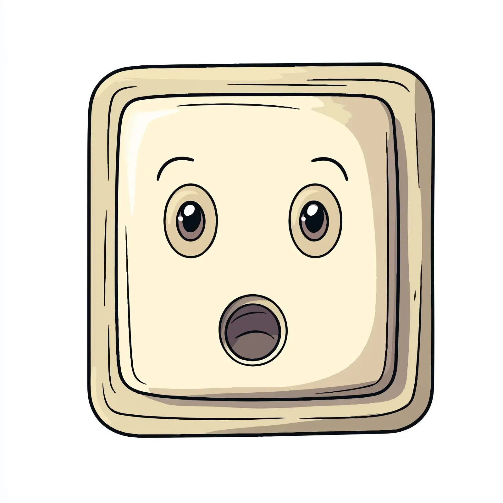 Hand-Drawn Cartoon Electric Socket Vector Illustration — free download from Dotvec