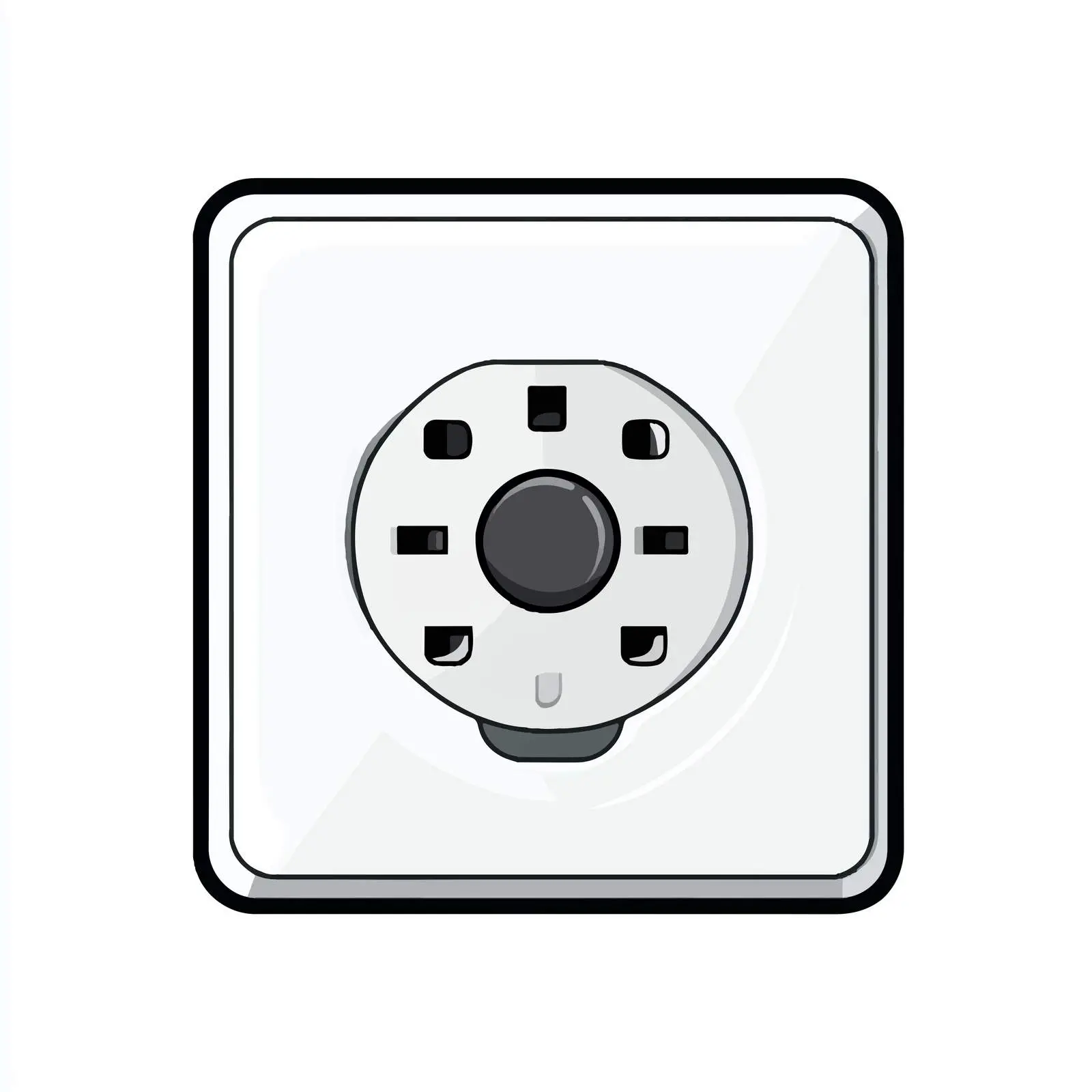 Isolated Electric Socket Vector on White Background – free wiring image from Dotvec