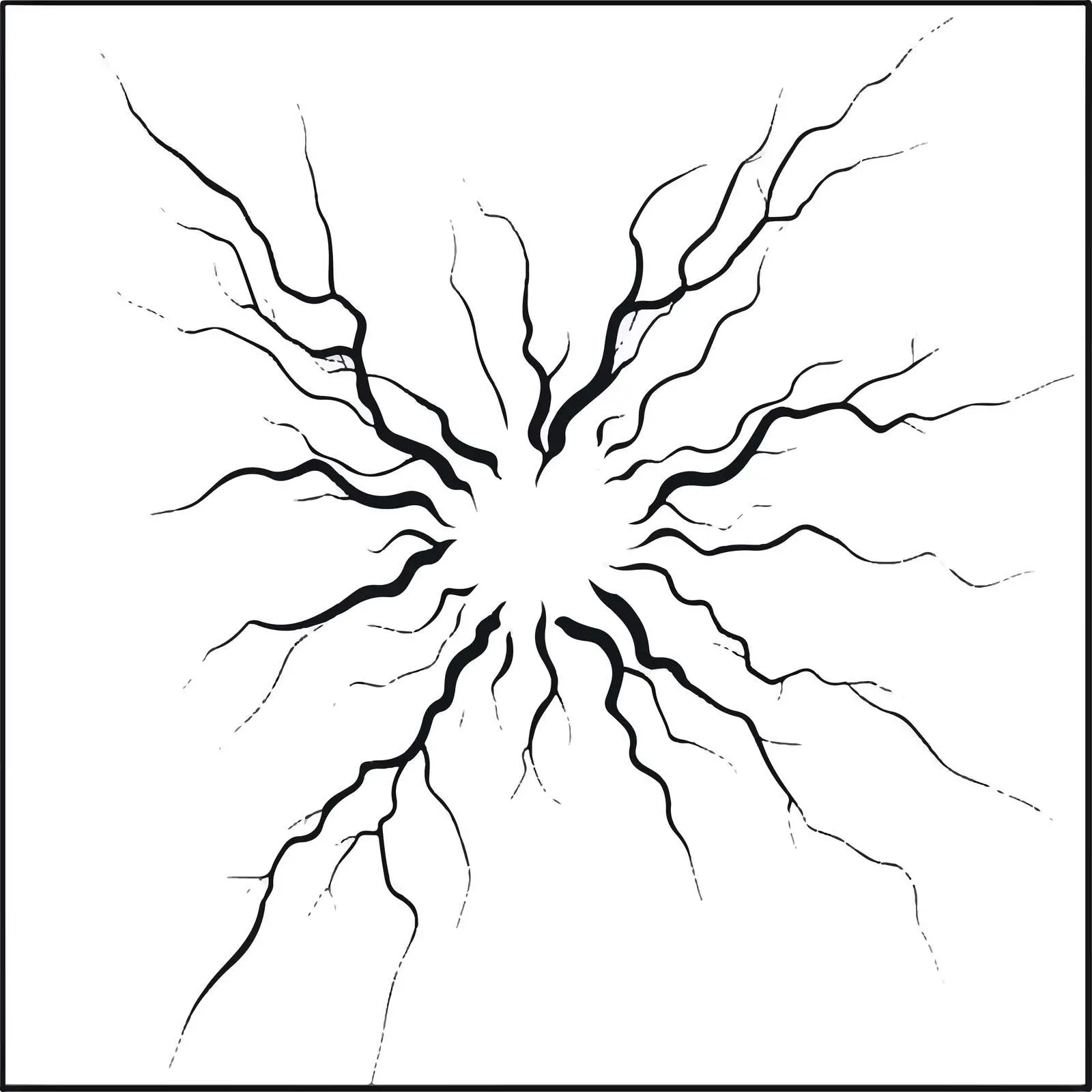 Electric Spark Cartoon Vector Illustration Black and White — free download from Dotvec