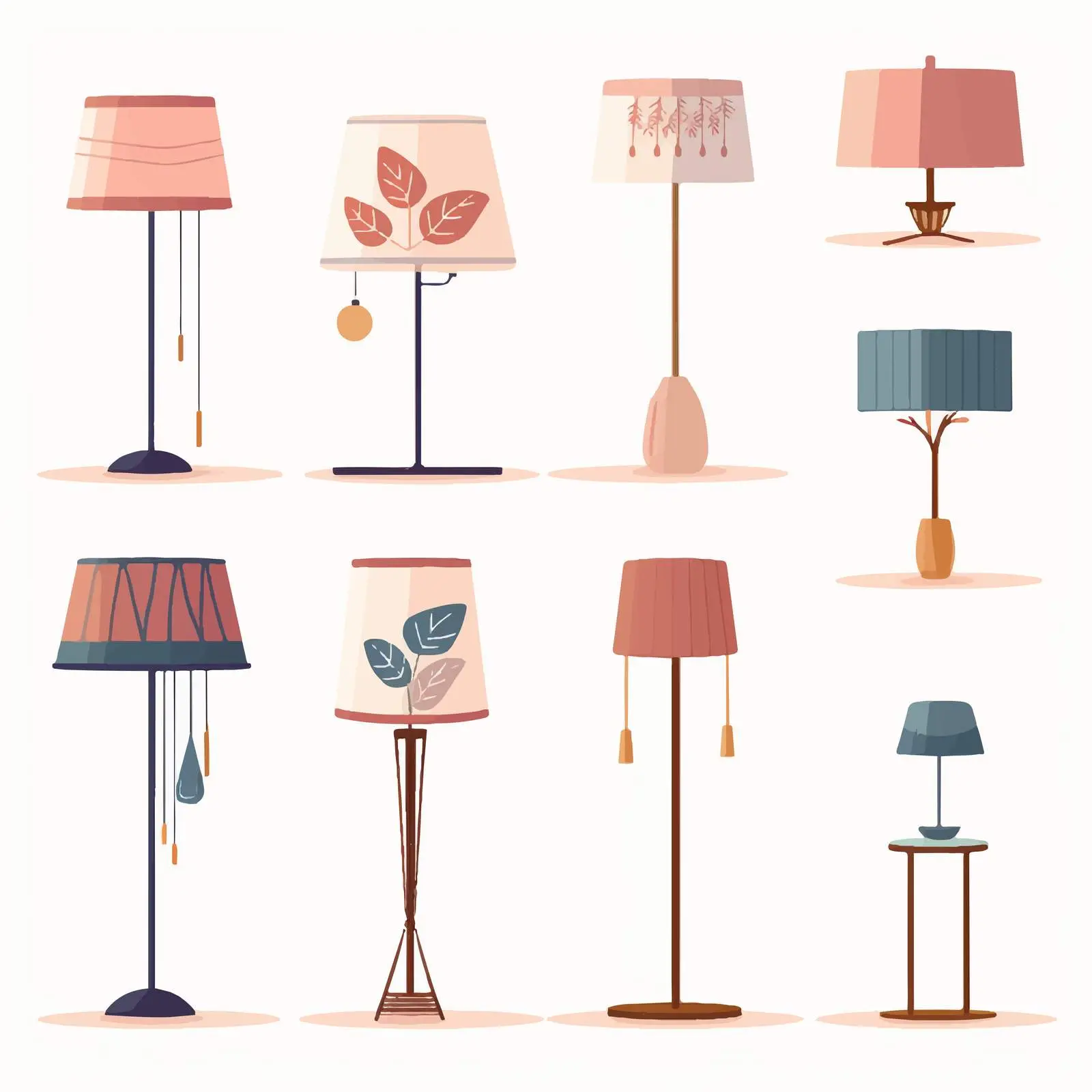 Modern Electric Floor and Table Lamps Collection — free download from Dotvec