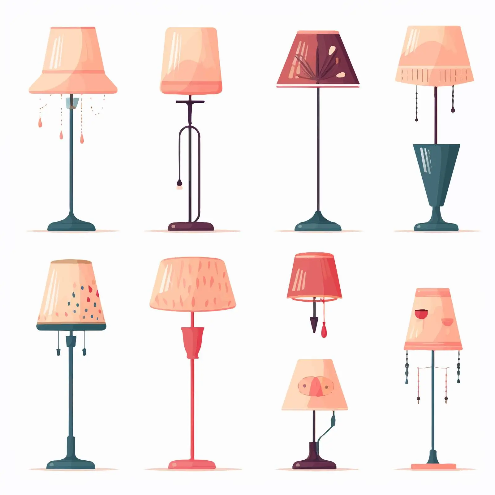 Stylish Electric Table and Floor Lamps Collection — free download from Dotvec