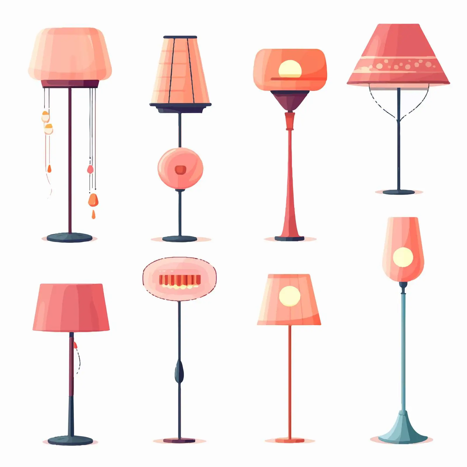 Elegant Electric Table and Floor Lamps Design — free download from Dotvec