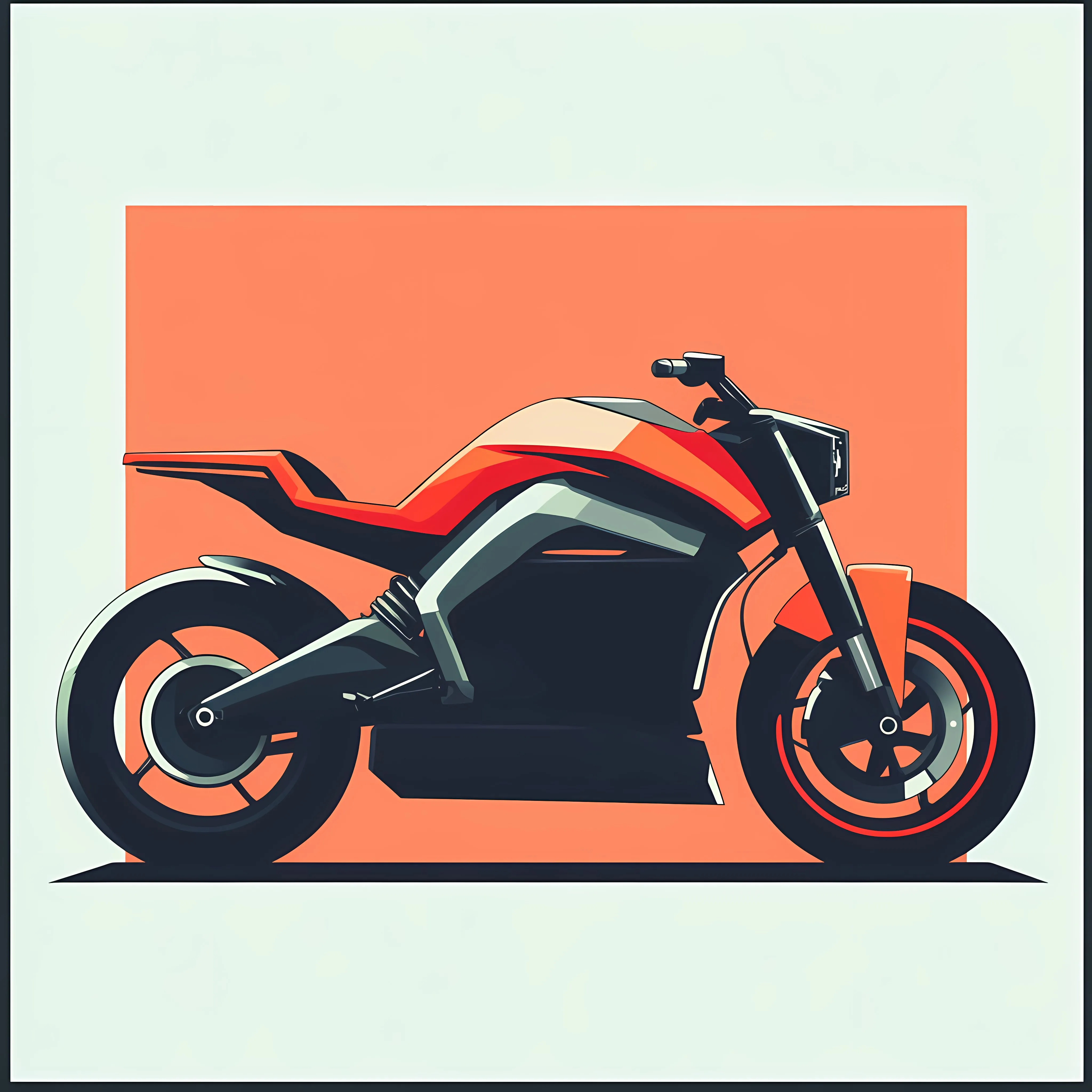 Electric Vehicle Motorcycle Flat Vector Illustration — free download from Dotvec