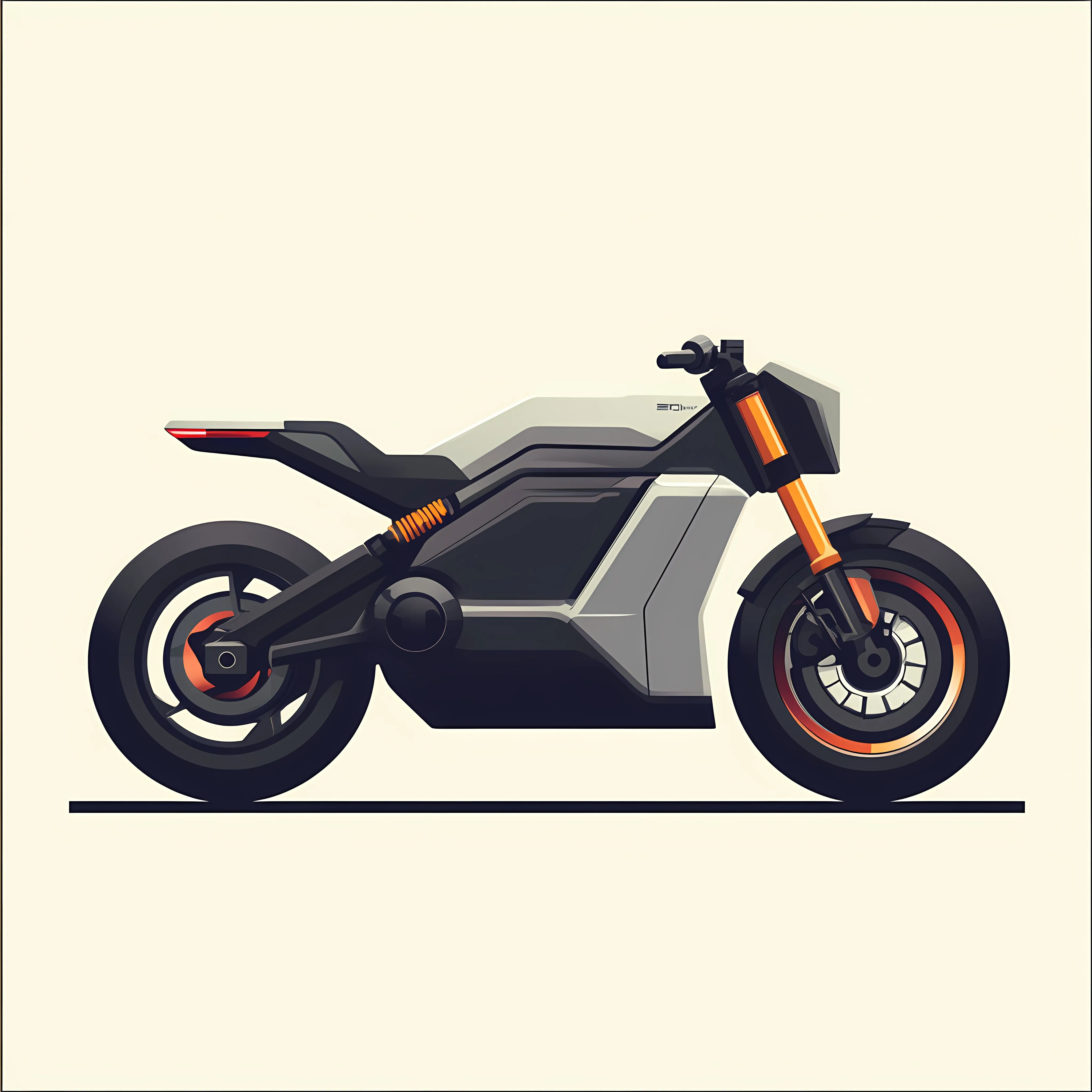 Electric Vehicle Motorcycle Flat Vector Illustration — free download from Dotvec