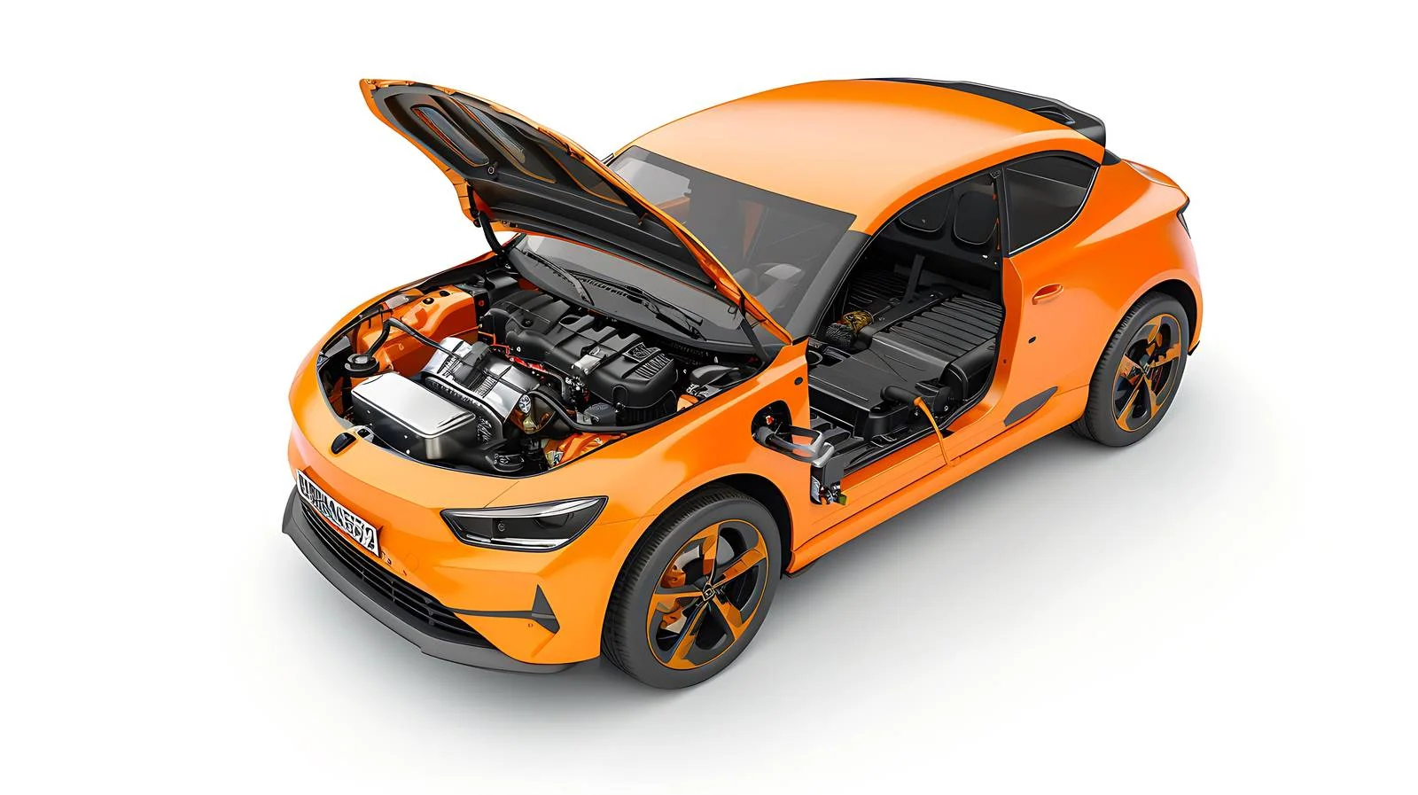 Electric Vehicle Open Hood Details — free download from Dotvec