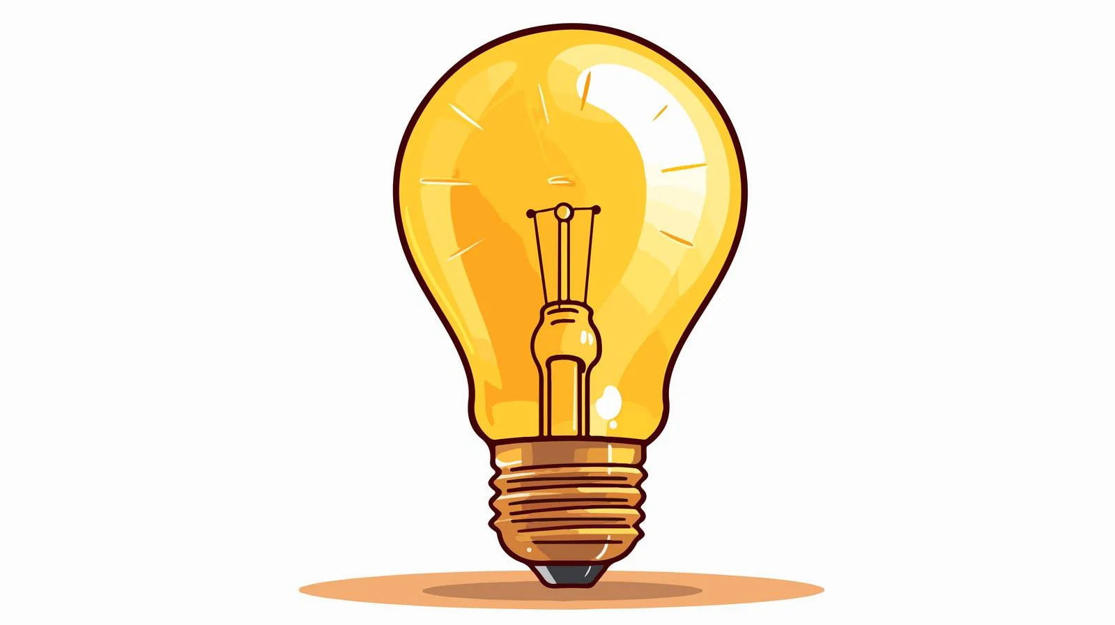 Electric Light Bulb Cartoon Vector Illustration — free download from Dotvec