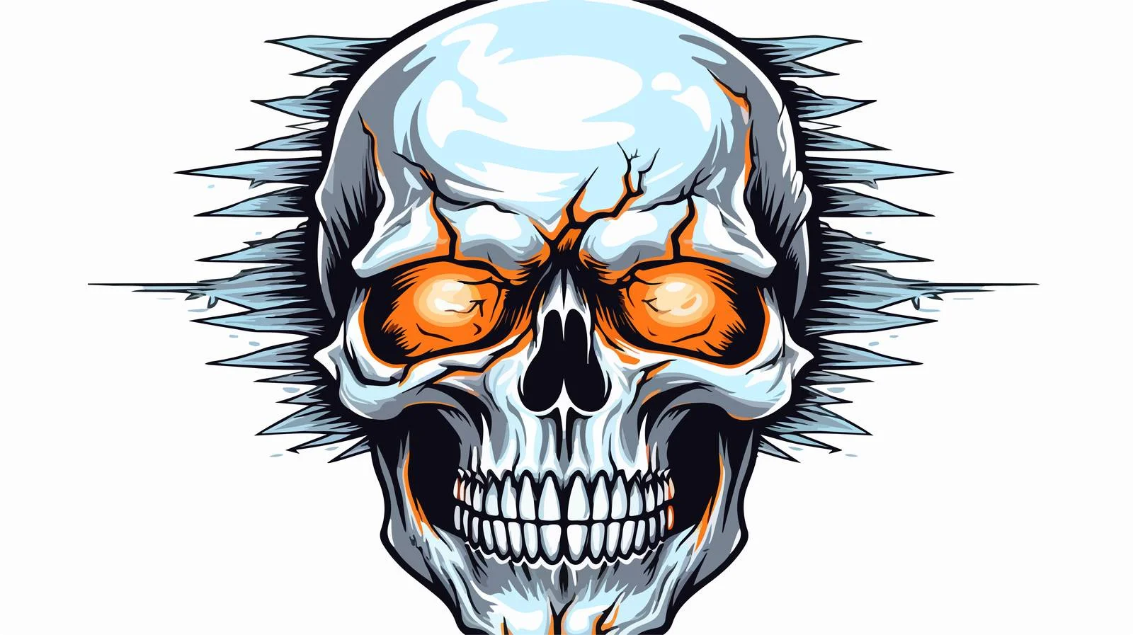 Electric Skull Lightning Vector Illustration — free download from Dotvec