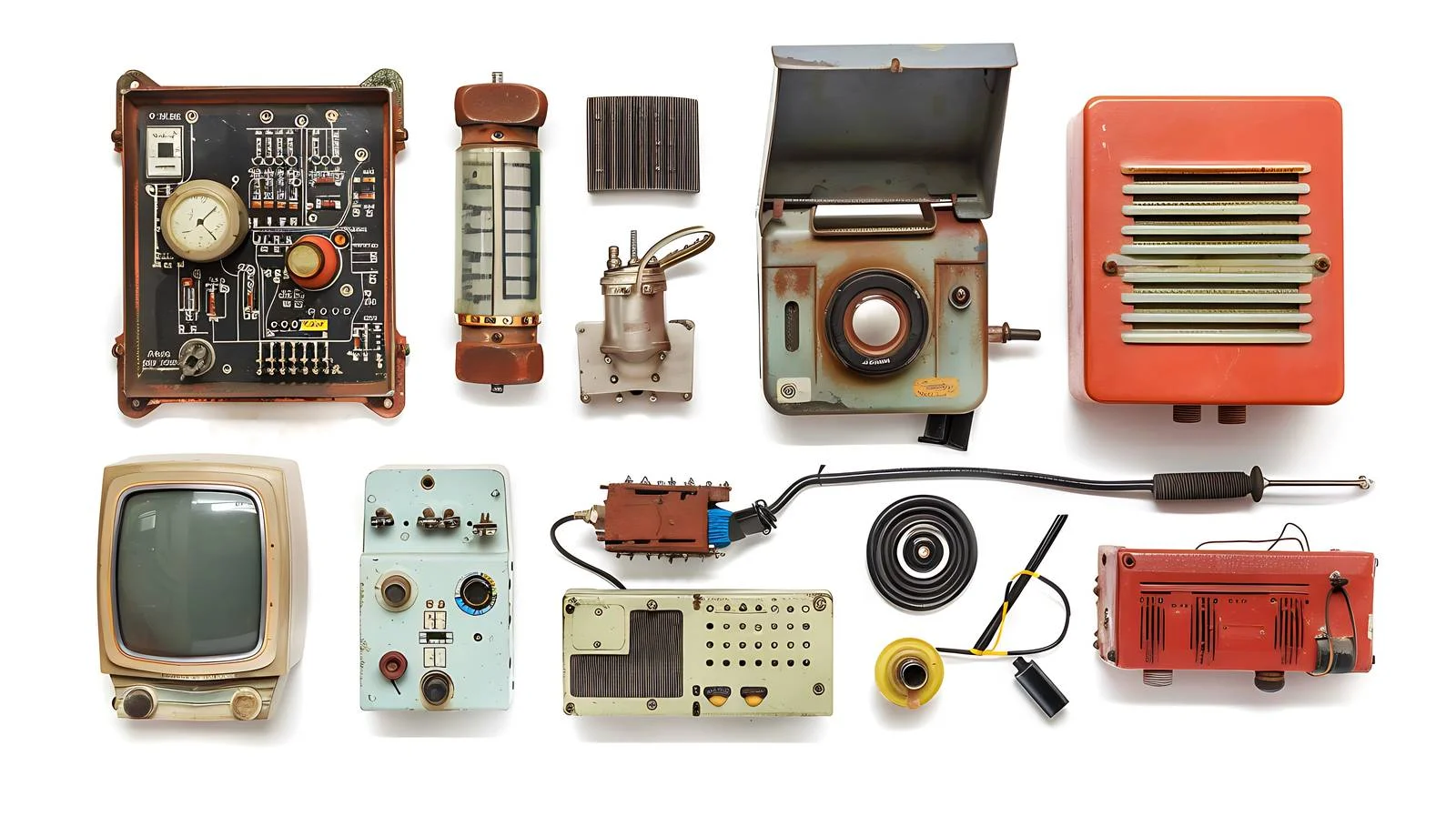 Electrical Equipment on White Background — free download from Dotvec