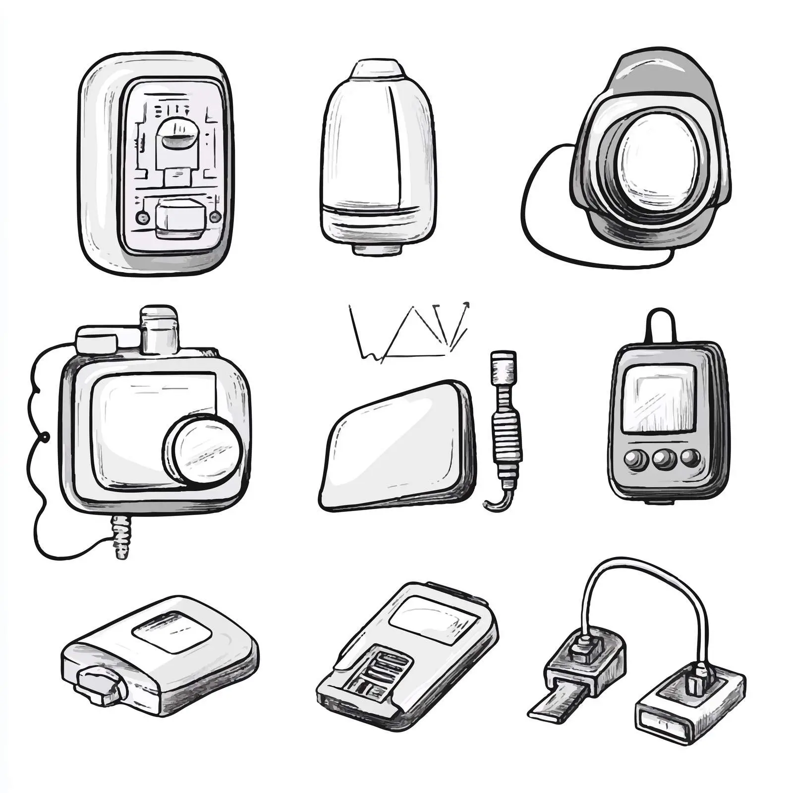 Cartoon Electrical Objects Vector Icons Set — free download from Dotvec