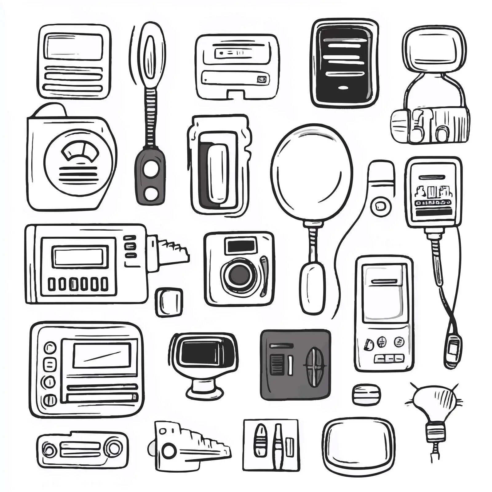Cartoon Electrical Objects Vector Icons Set — free download from Dotvec
