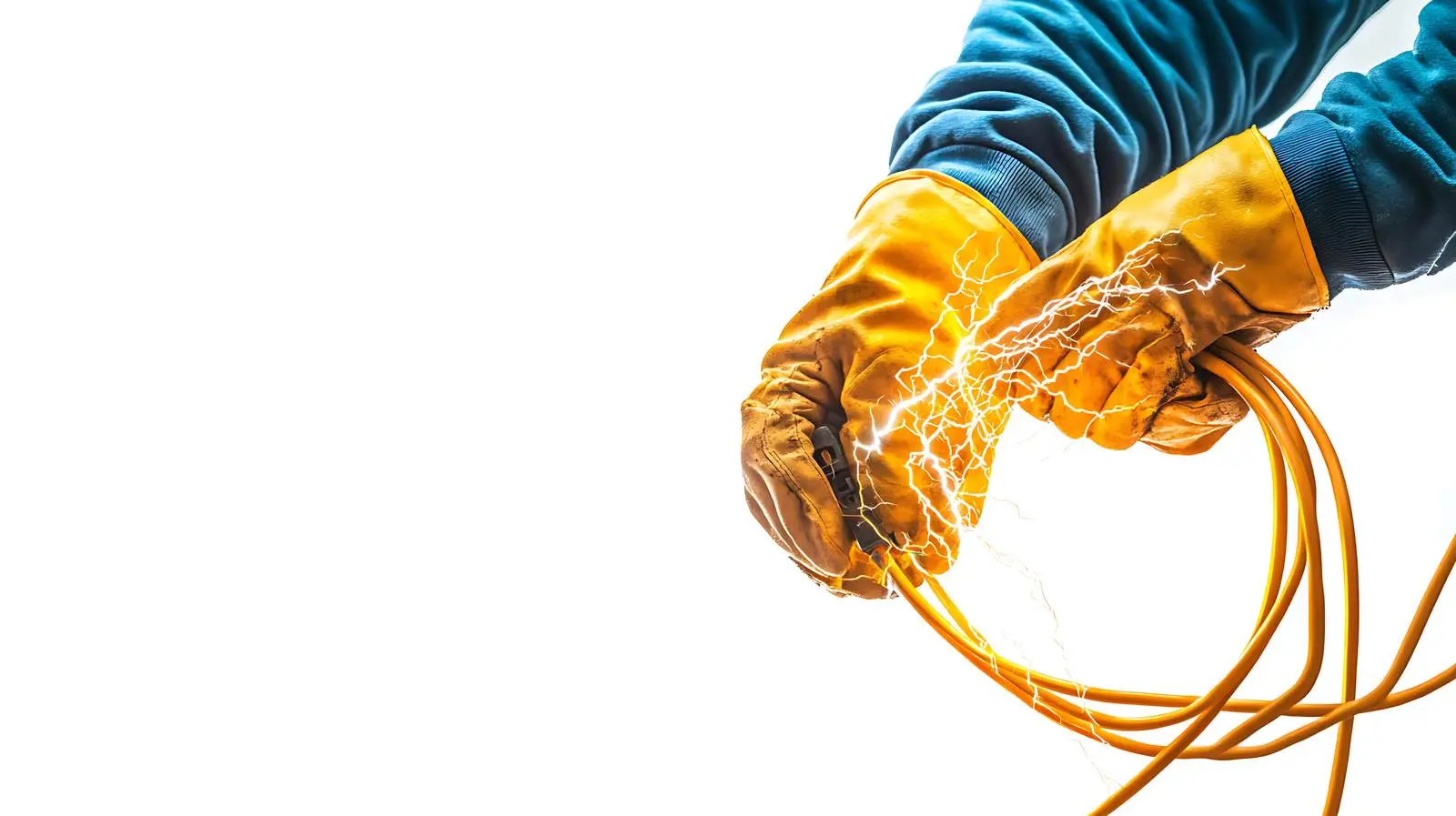 Electricians Handling Live Wires Safely – free training image from Dotvec