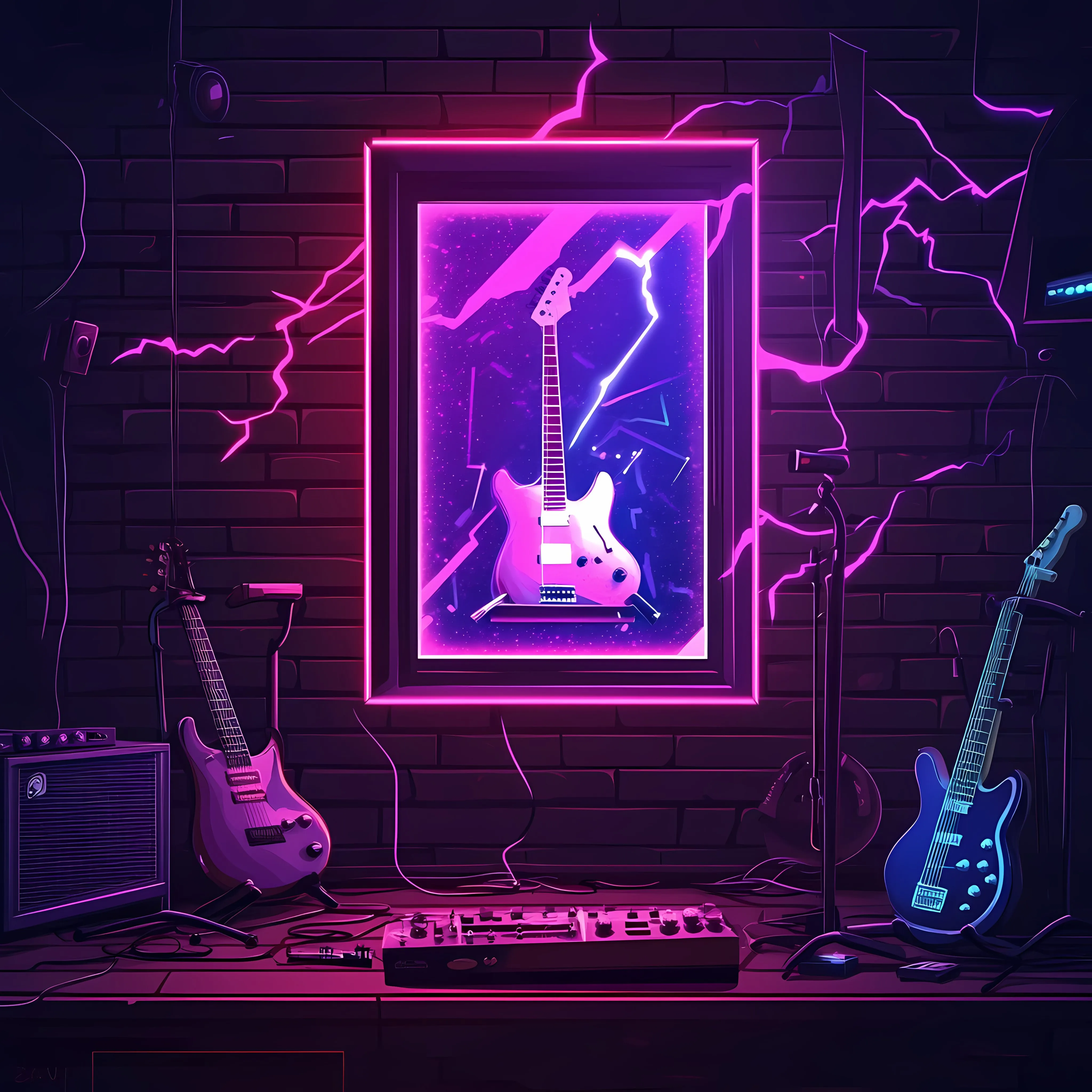 Electricity Brightens Modern Man Cave with Rock Music — free download from Dotvec