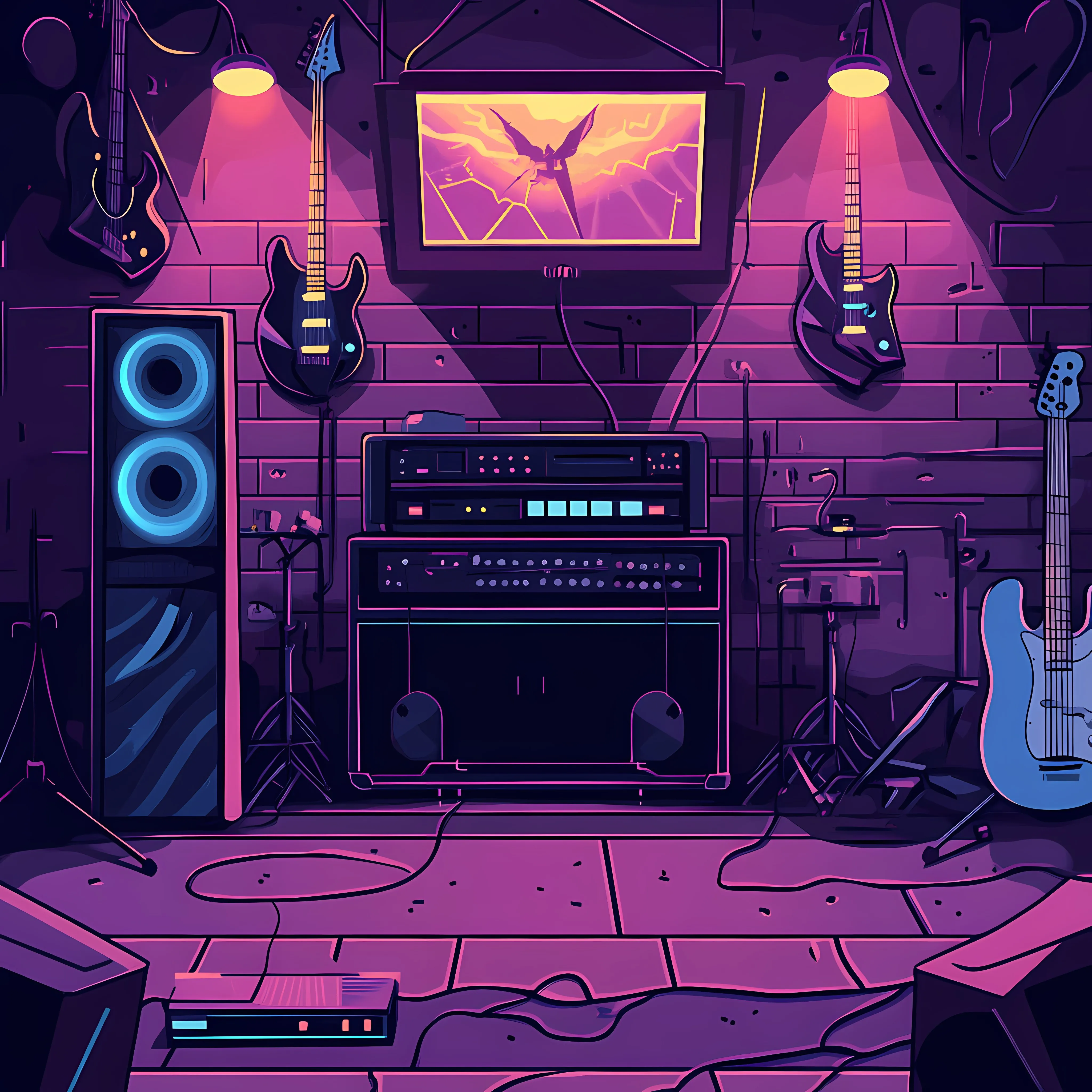 Electricity Illuminates Modern Man Cave — free download from Dotvec