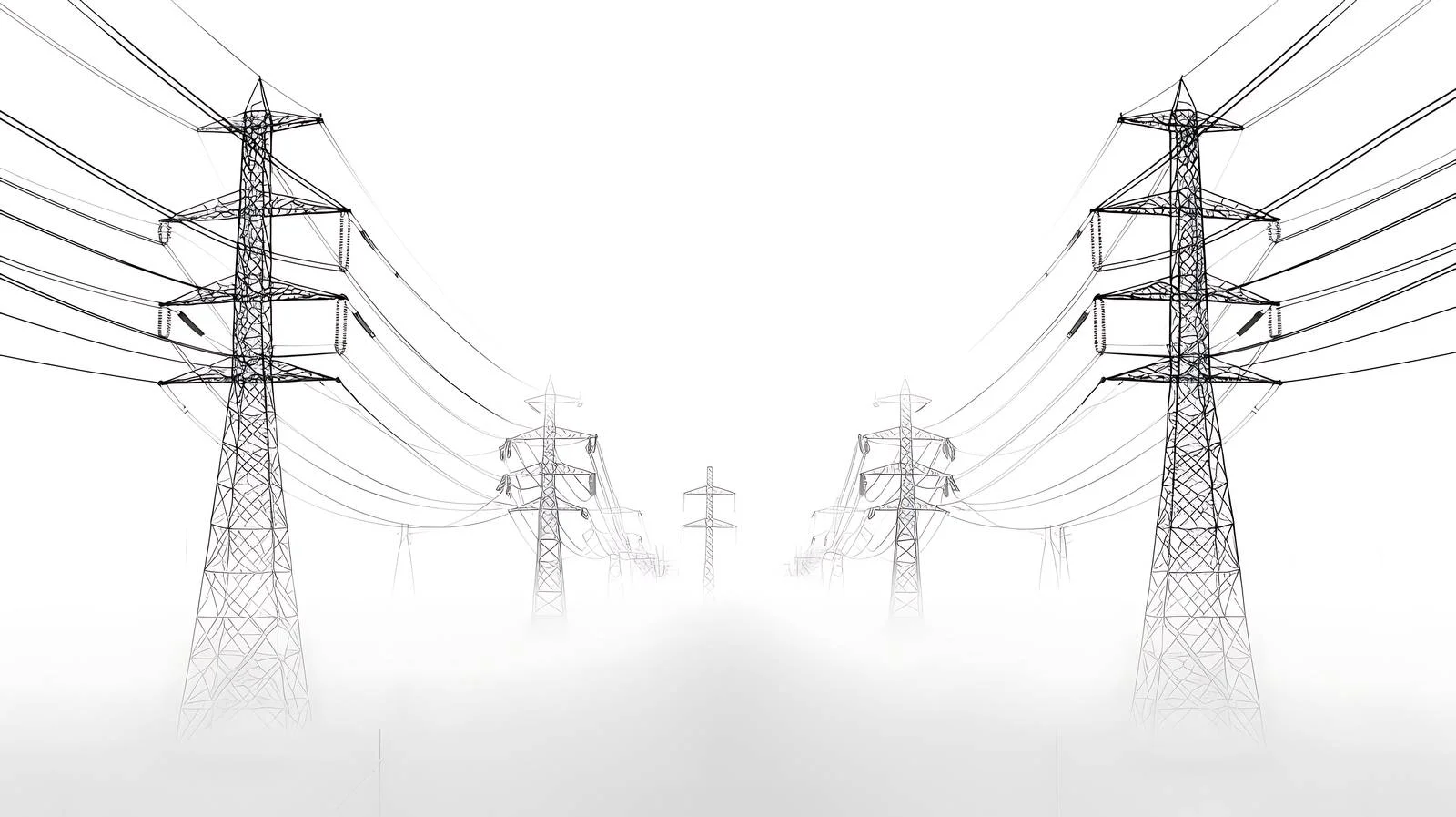 Electricity Transmission on White Background — free download from Dotvec
