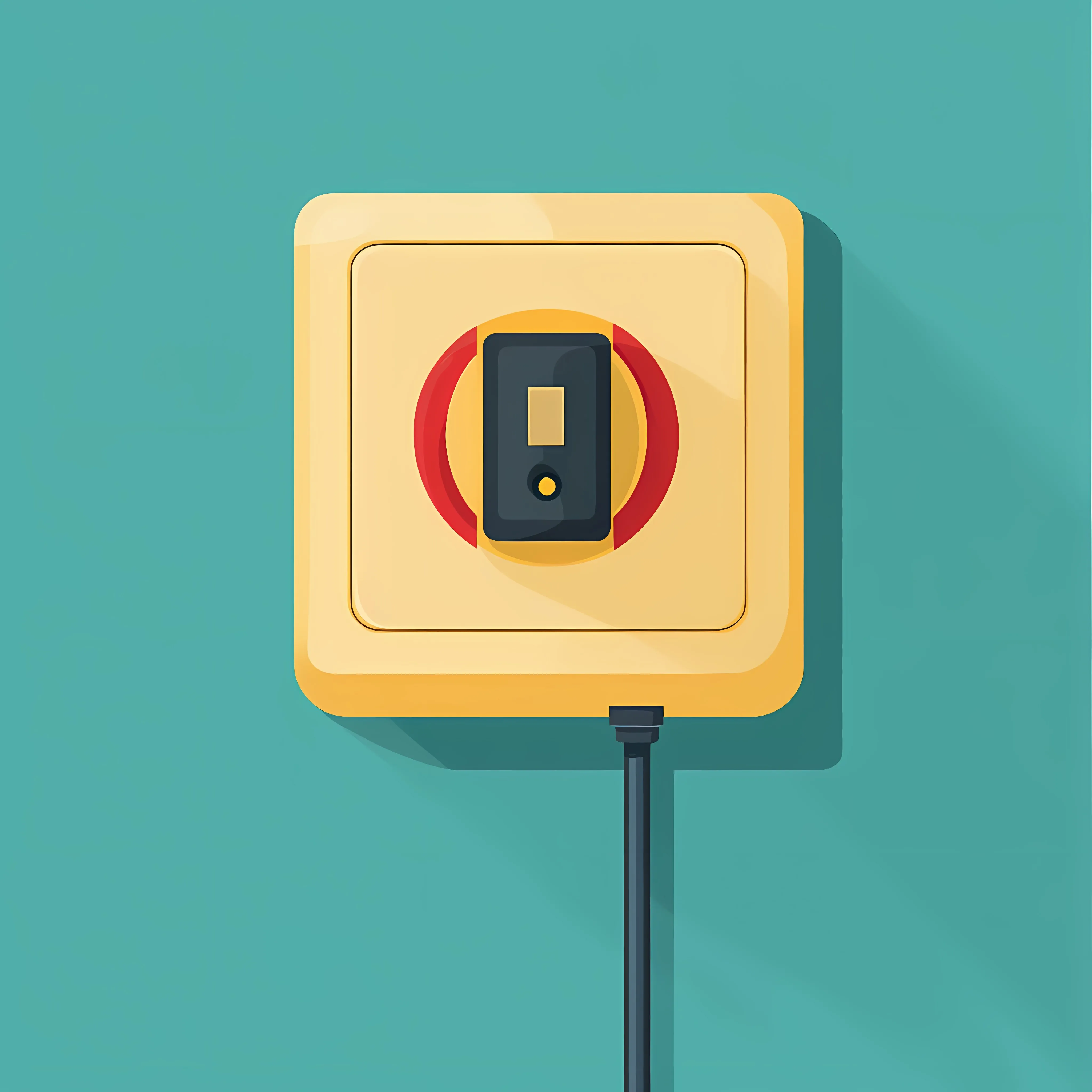 Flat Vector Illustration of Electronic Plug Socket — free download from Dotvec