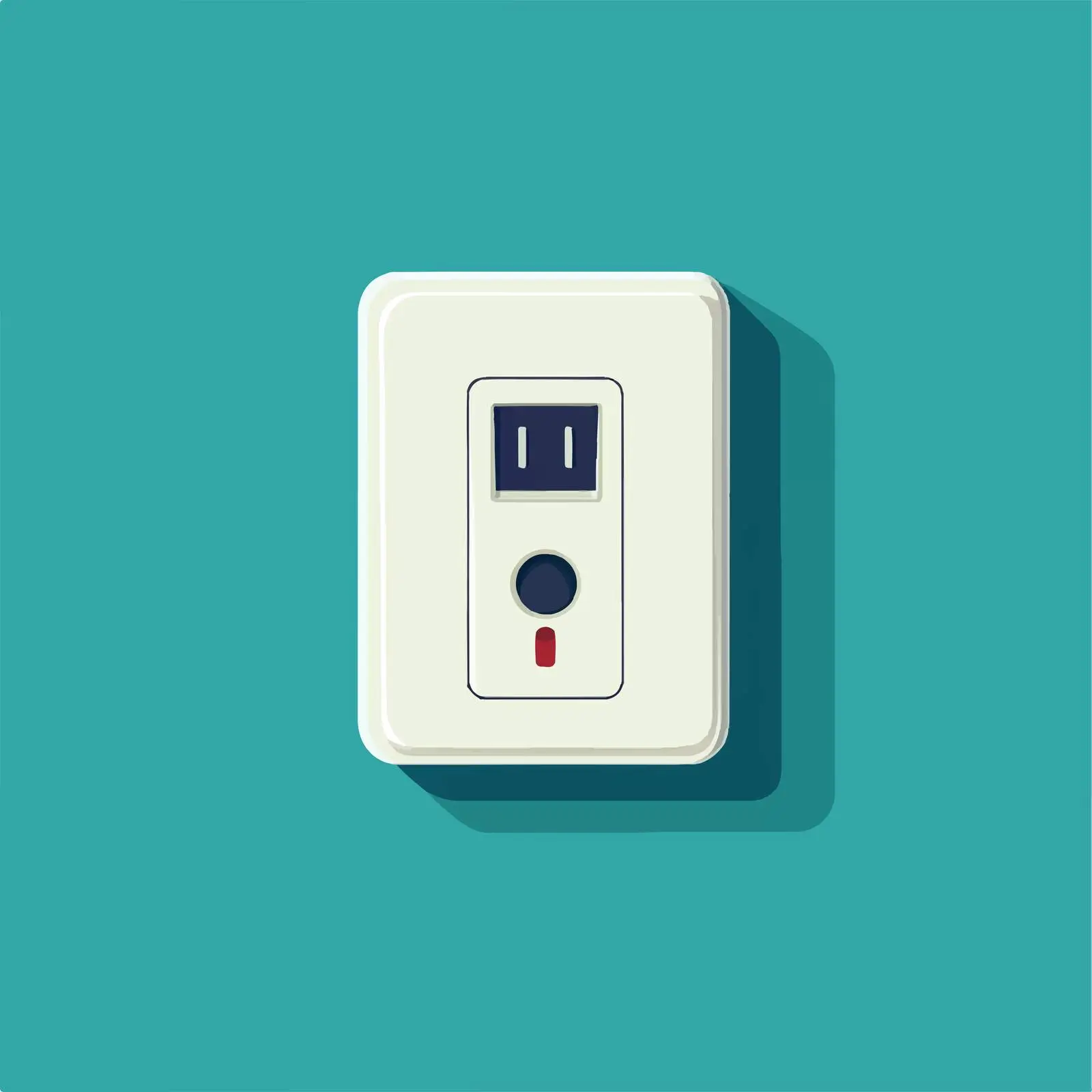 Flat Vector Illustration of Electronic Plug Socket – free wiring image from Dotvec