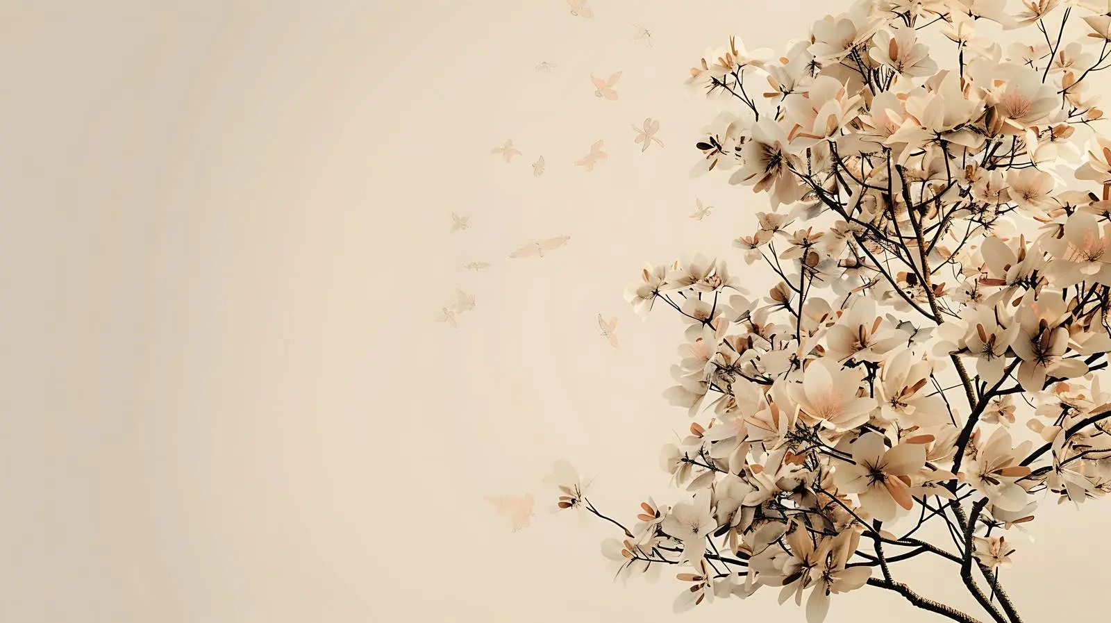 Elegant Tree with Flowers and Leaves — free download from Dotvec