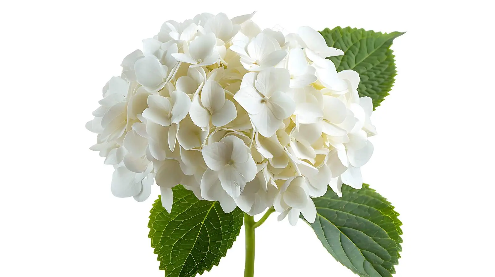 Elegant White Hydrangea Flower Head Photography — free download from Dotvec