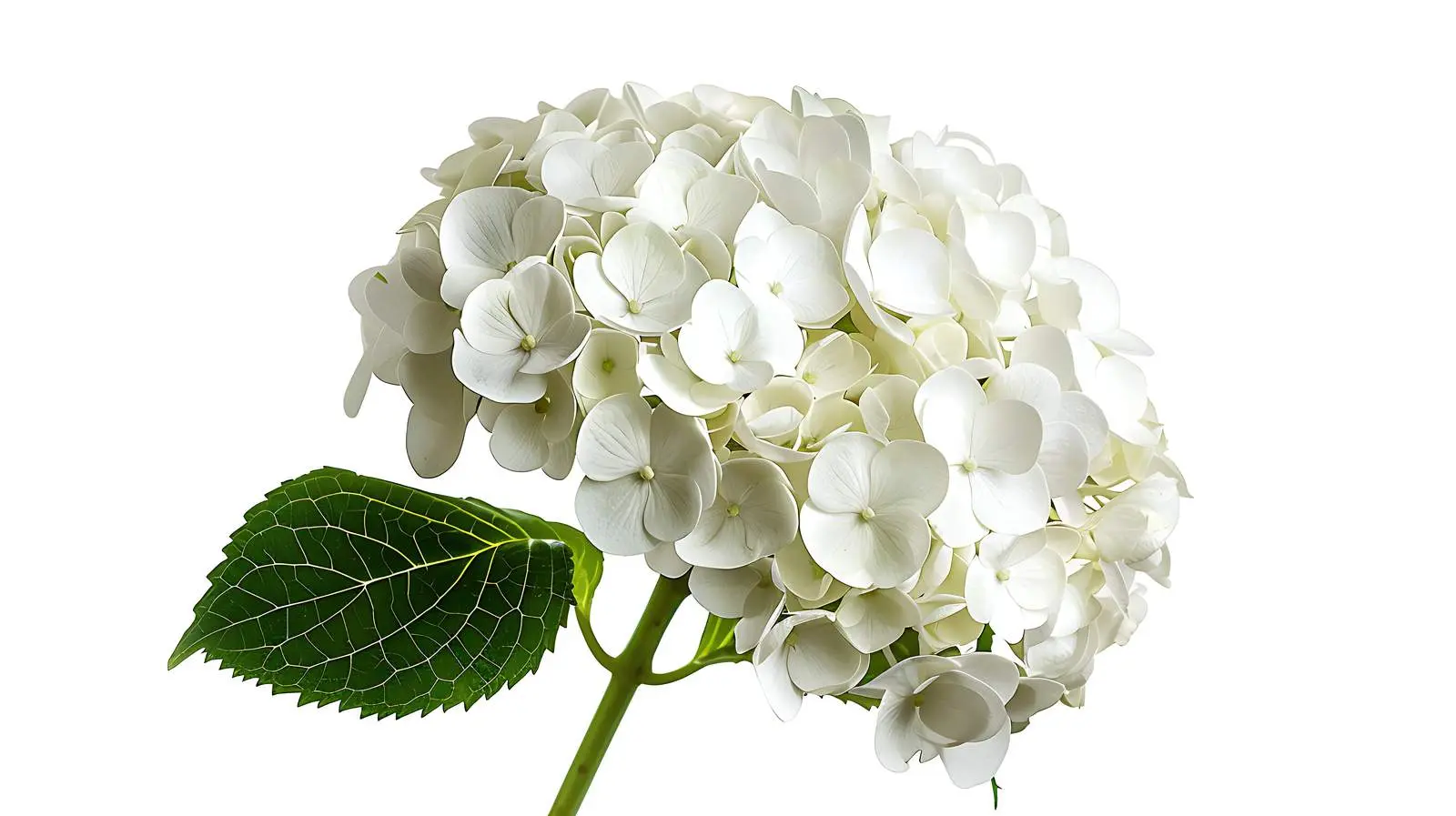 Elegant White Hydrangea Flower Head Isolated – free symbol image from Dotvec