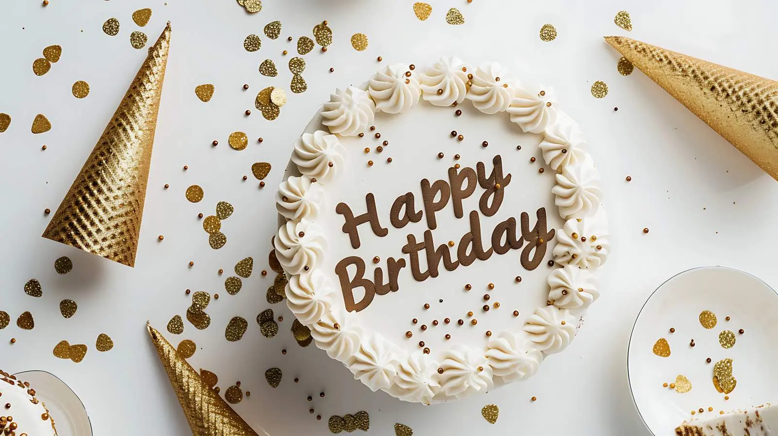 Elegant Birthday Cake with Happy Birthday Candles – free balloon image from Dotvec