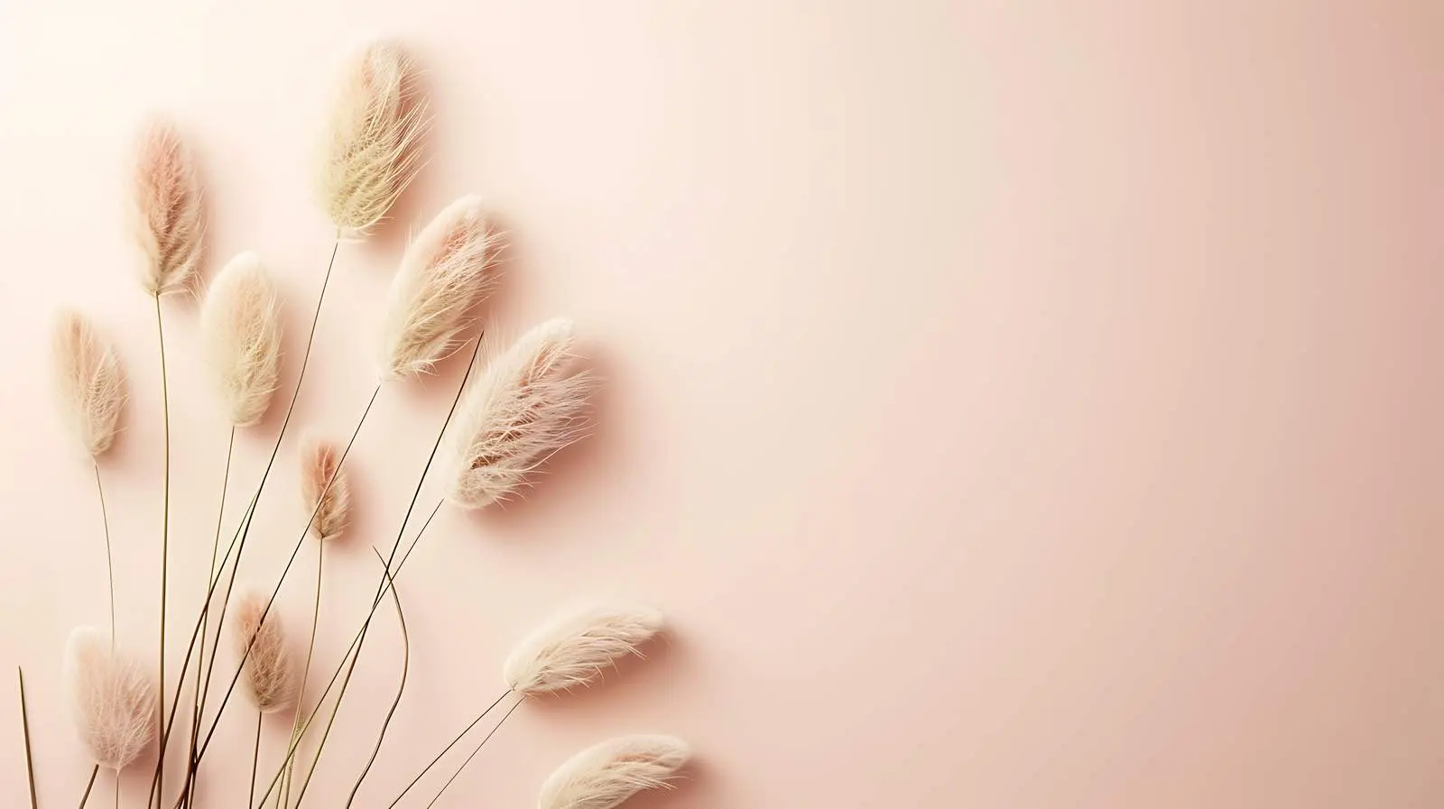 Elegant Bunny Tail Grass Stalks on Peach Background — free download from Dotvec