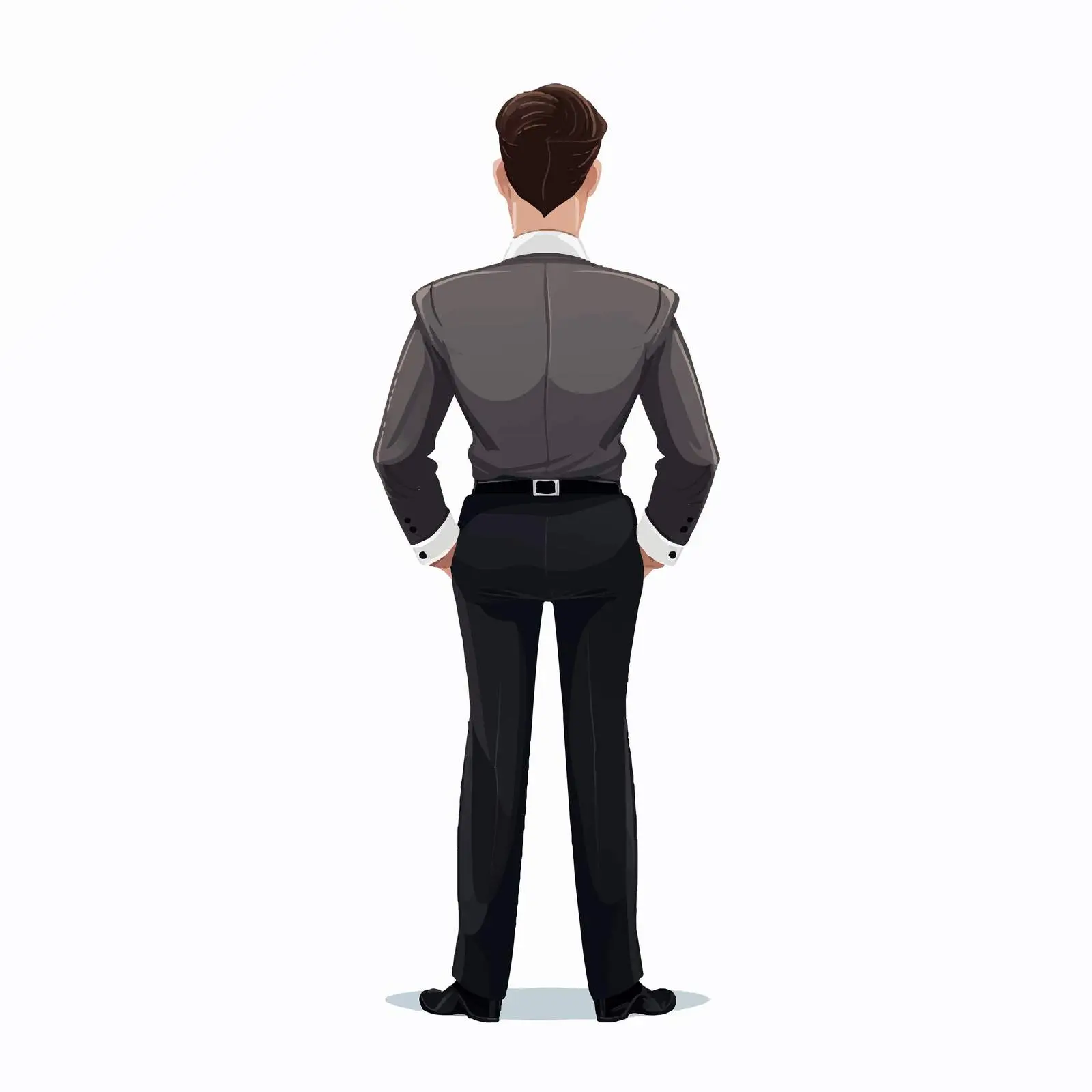 Elegant Businessman Back Avatar Cartoon Vector — free download from Dotvec