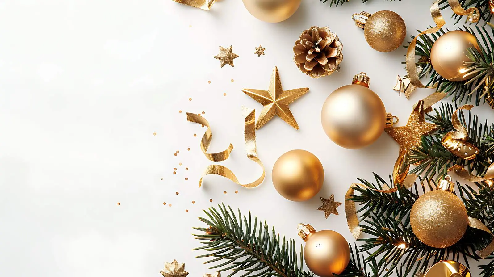 Elegant Gold and Brown Christmas Composition — free download from Dotvec