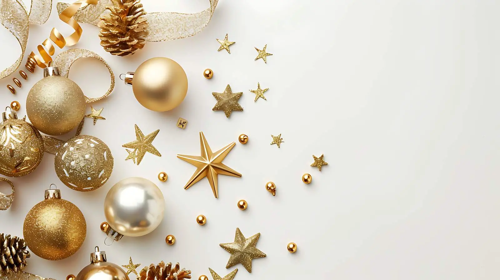 Elegant Christmas Composition in Gold and Brown — free download from Dotvec