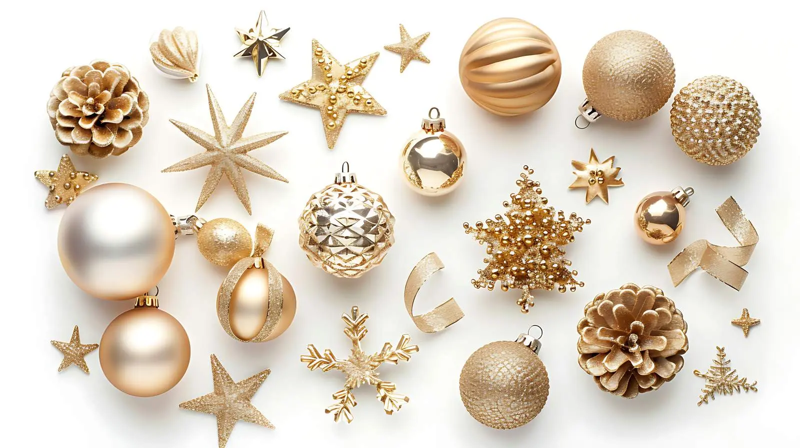 Elegant Gold and Brown Christmas Composition – free warm colors image from Dotvec