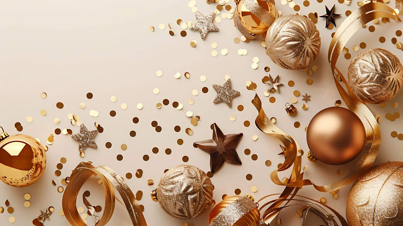 Elegant Gold Christmas Tree Composition – free festive season image from Dotvec