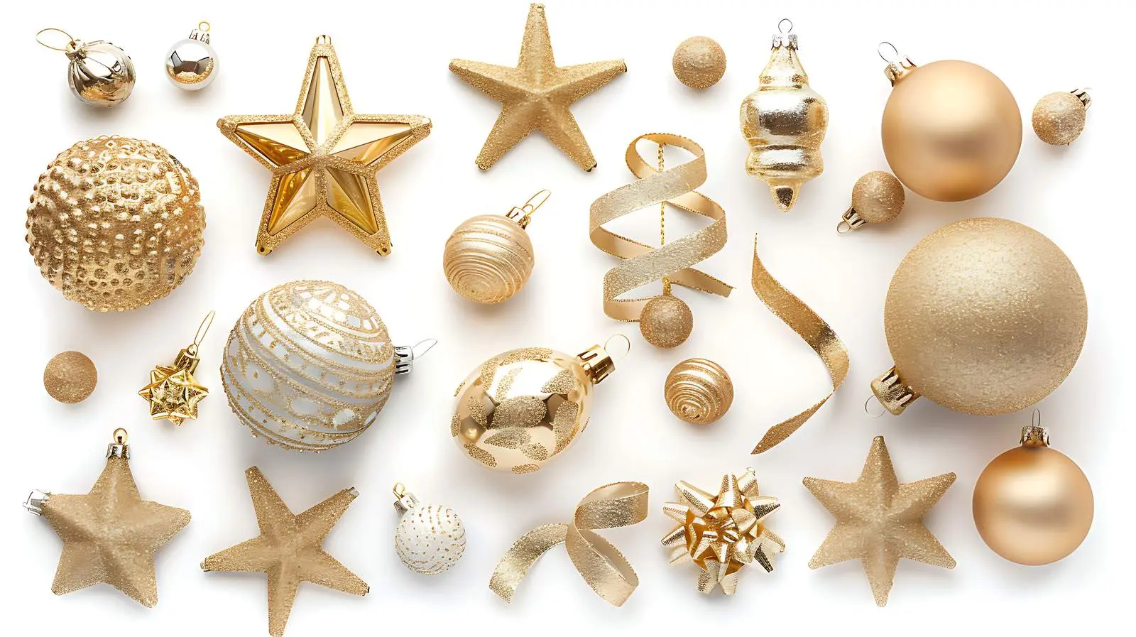 Elegant Gold Christmas Tree Decoration Composition — free download from Dotvec