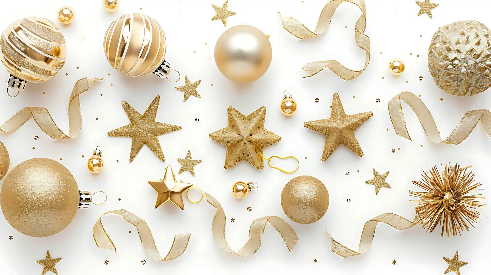Elegant Gold Christmas Tree Decoration – free golden accents image from Dotvec