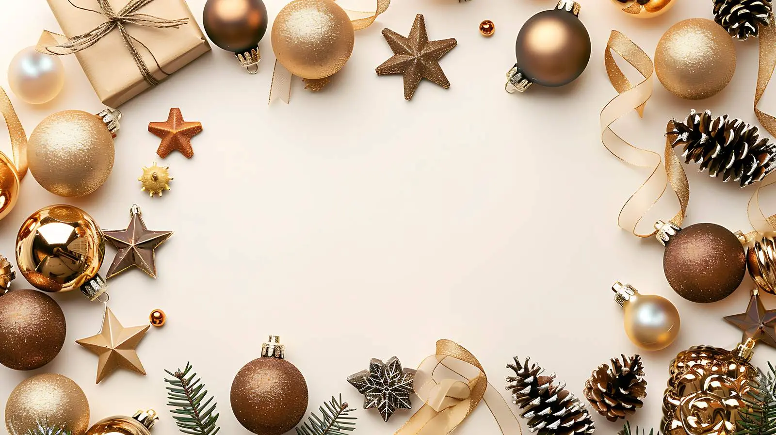 Elegant Christmas Composition with Mockup Frame — free download from Dotvec