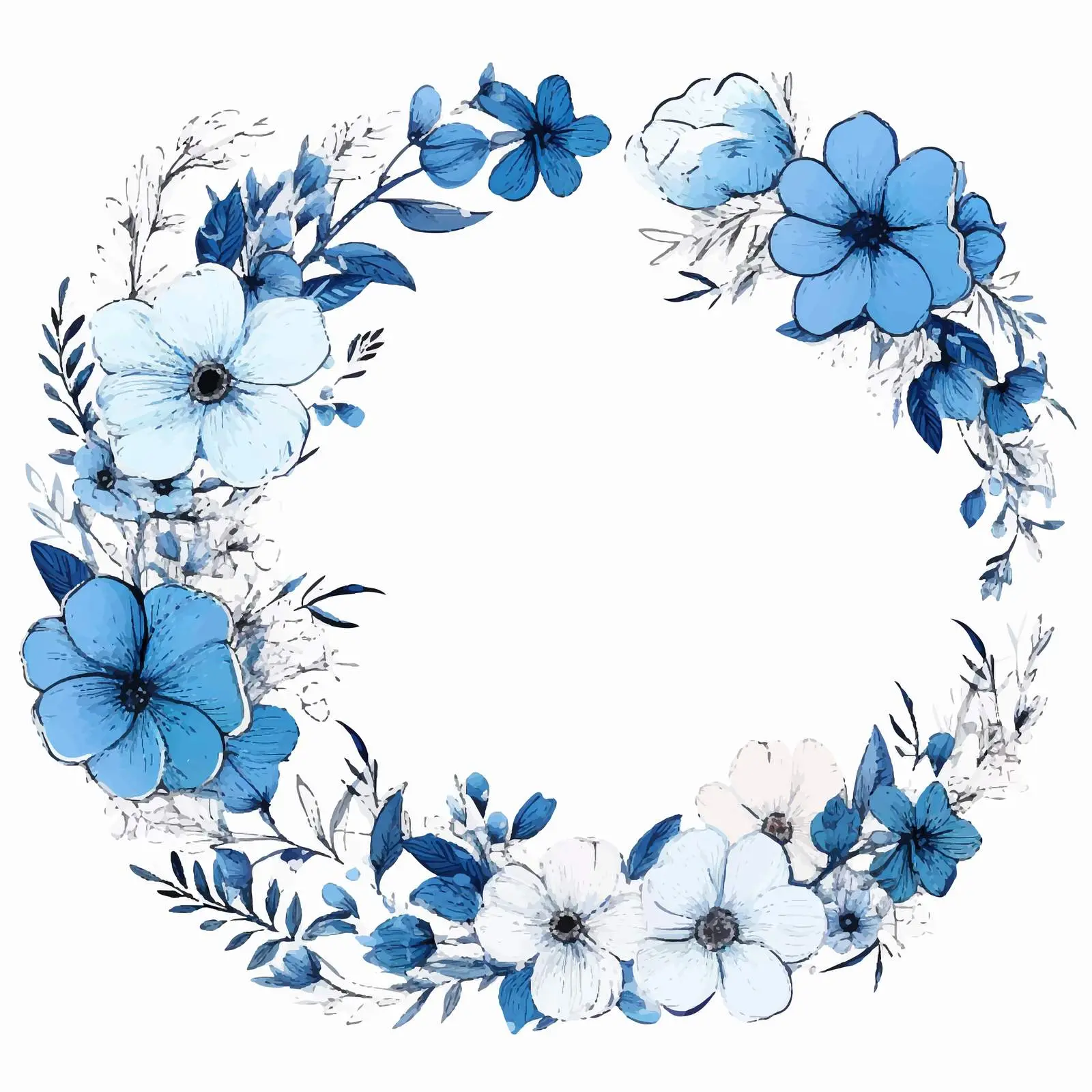 Elegant Floral Frame with Blooming Garden — free download from Dotvec