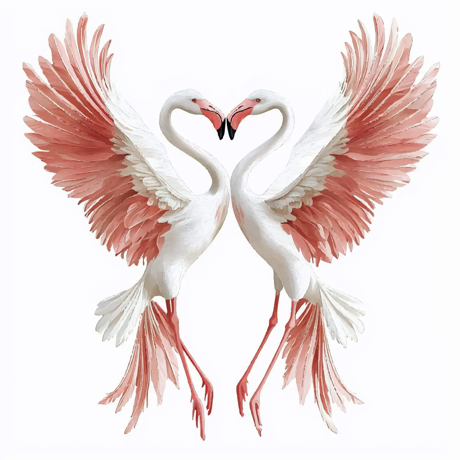 Elegant Flamingo Birds Couple in Harmony — free download from Dotvec